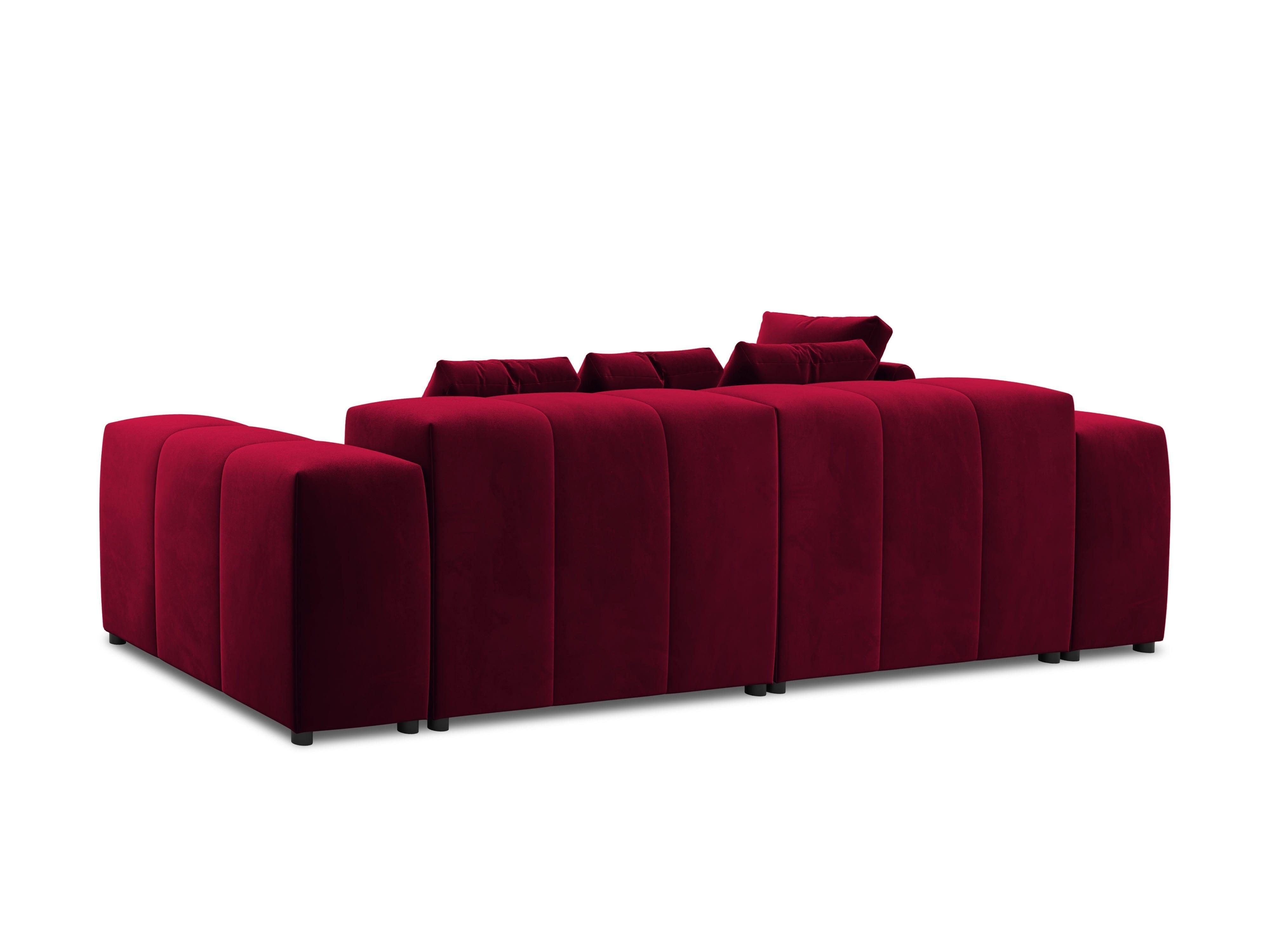 Narożnik modułowy aksamitny 4-osobowy ROME czerwony Cosmopolitan Design Eye on Design