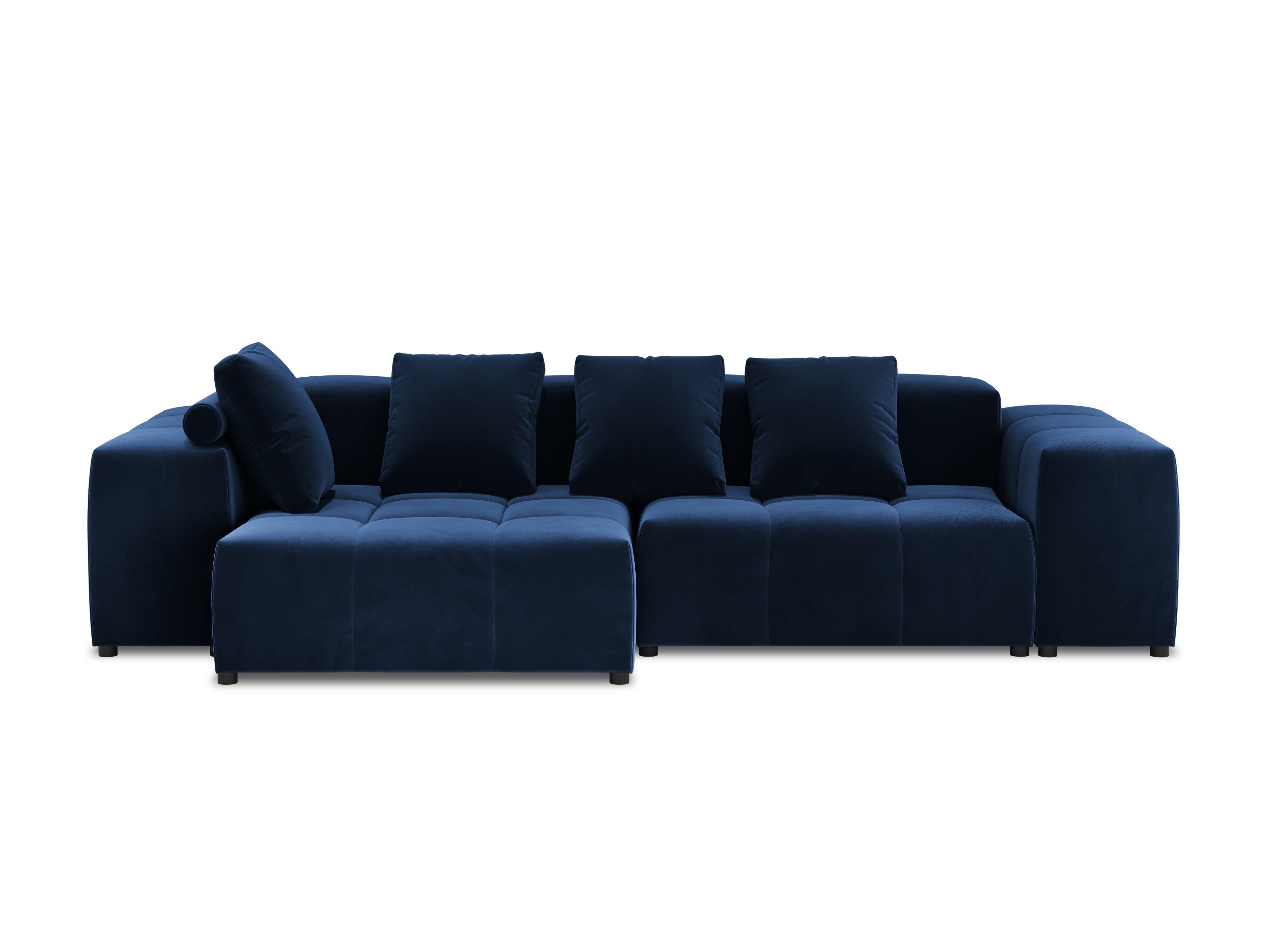 Narożnik modułowy aksamitny 4-osobowy ROME niebieski Cosmopolitan Design Eye on Design