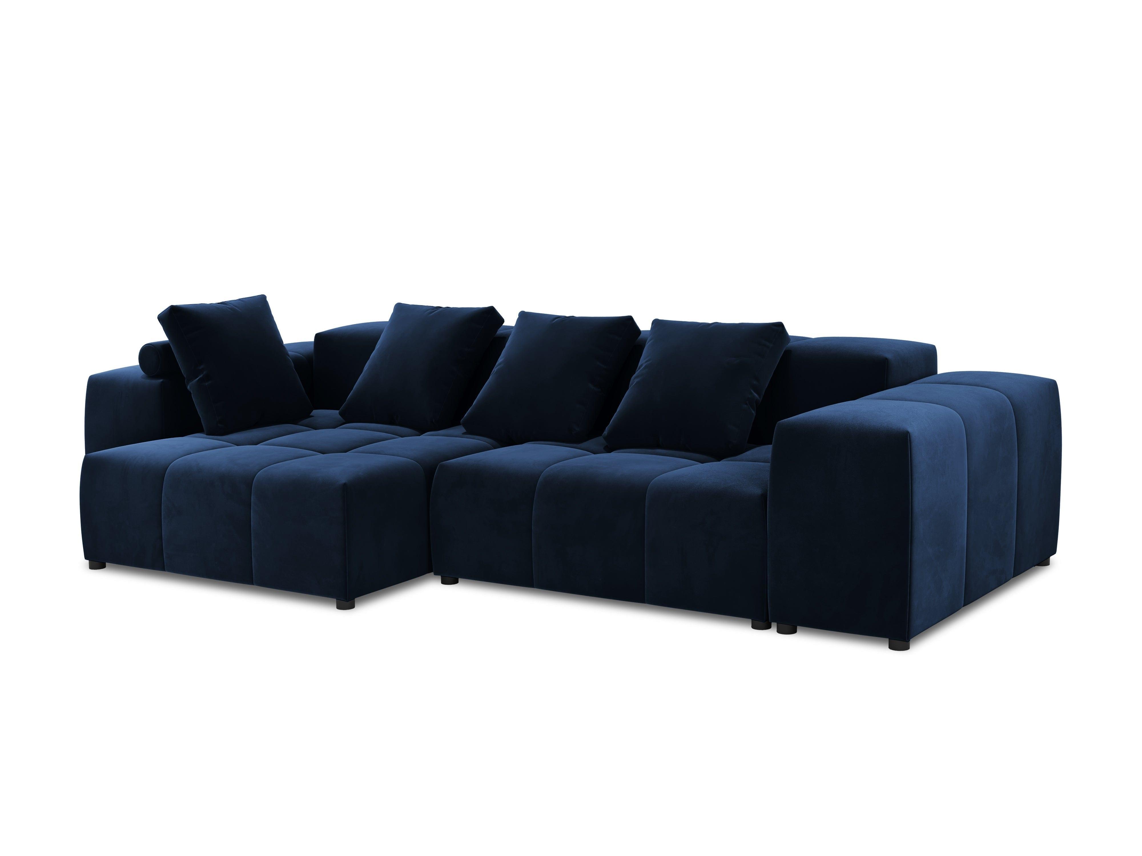 Narożnik modułowy aksamitny 4-osobowy ROME niebieski Cosmopolitan Design Eye on Design