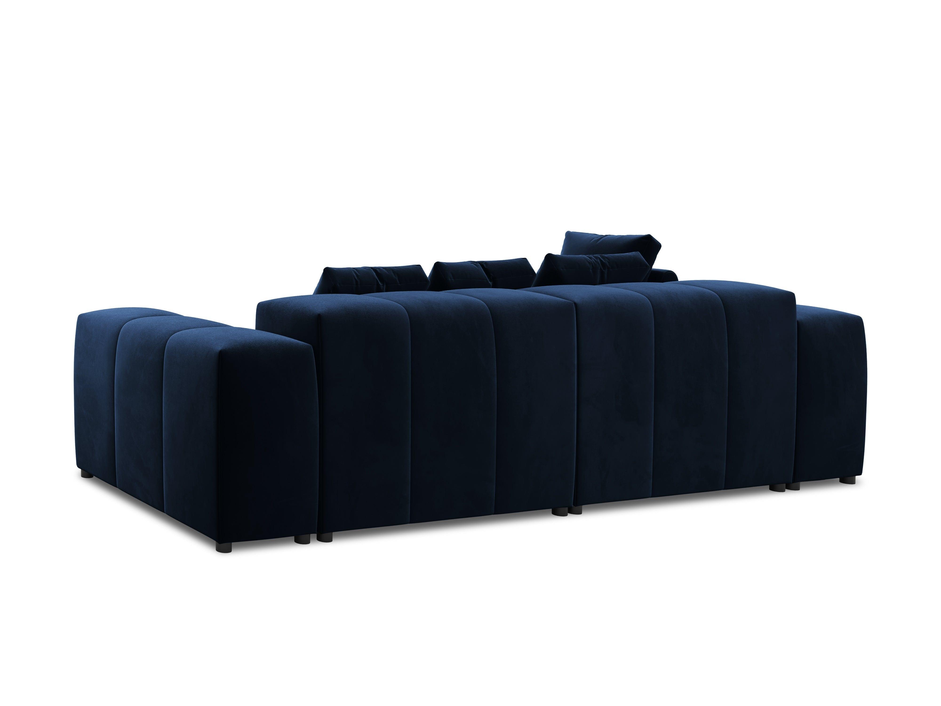 Narożnik modułowy aksamitny 4-osobowy ROME niebieski Cosmopolitan Design Eye on Design