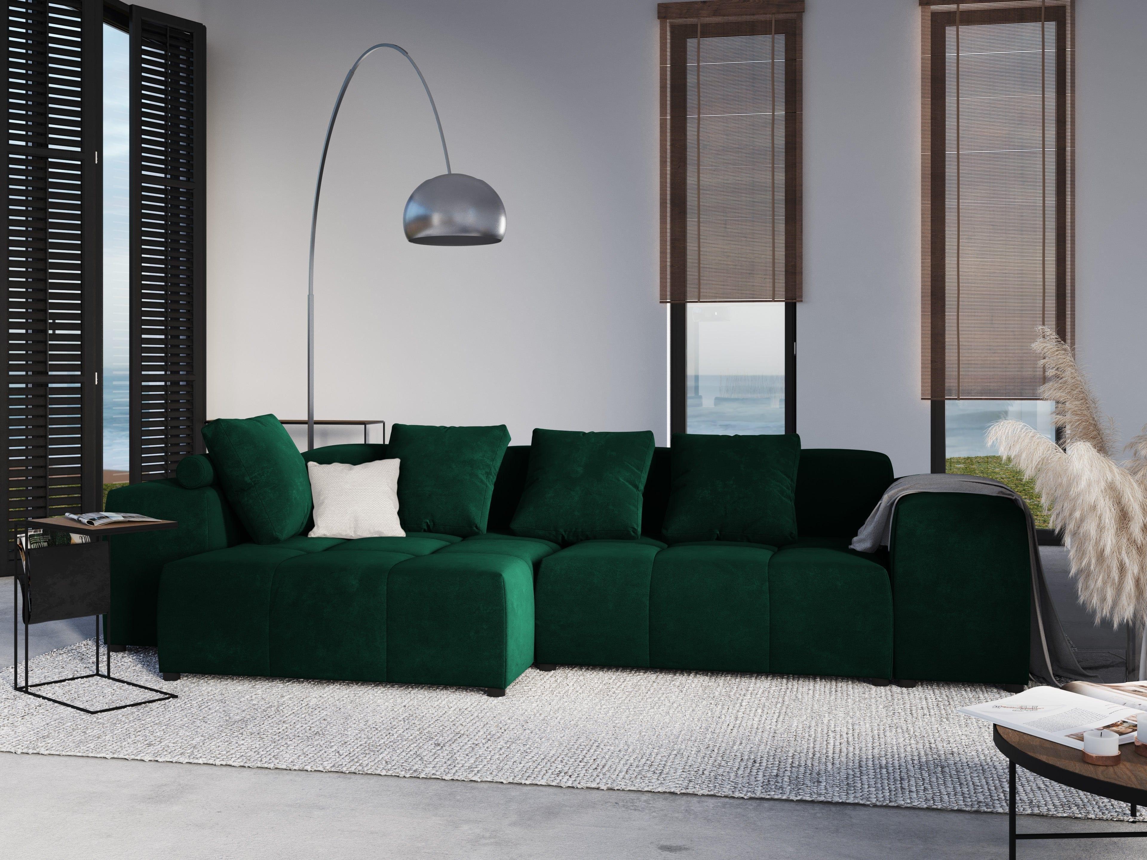 Narożnik modułowy aksamitny 4-osobowy ROME zielony Cosmopolitan Design Eye on Design
