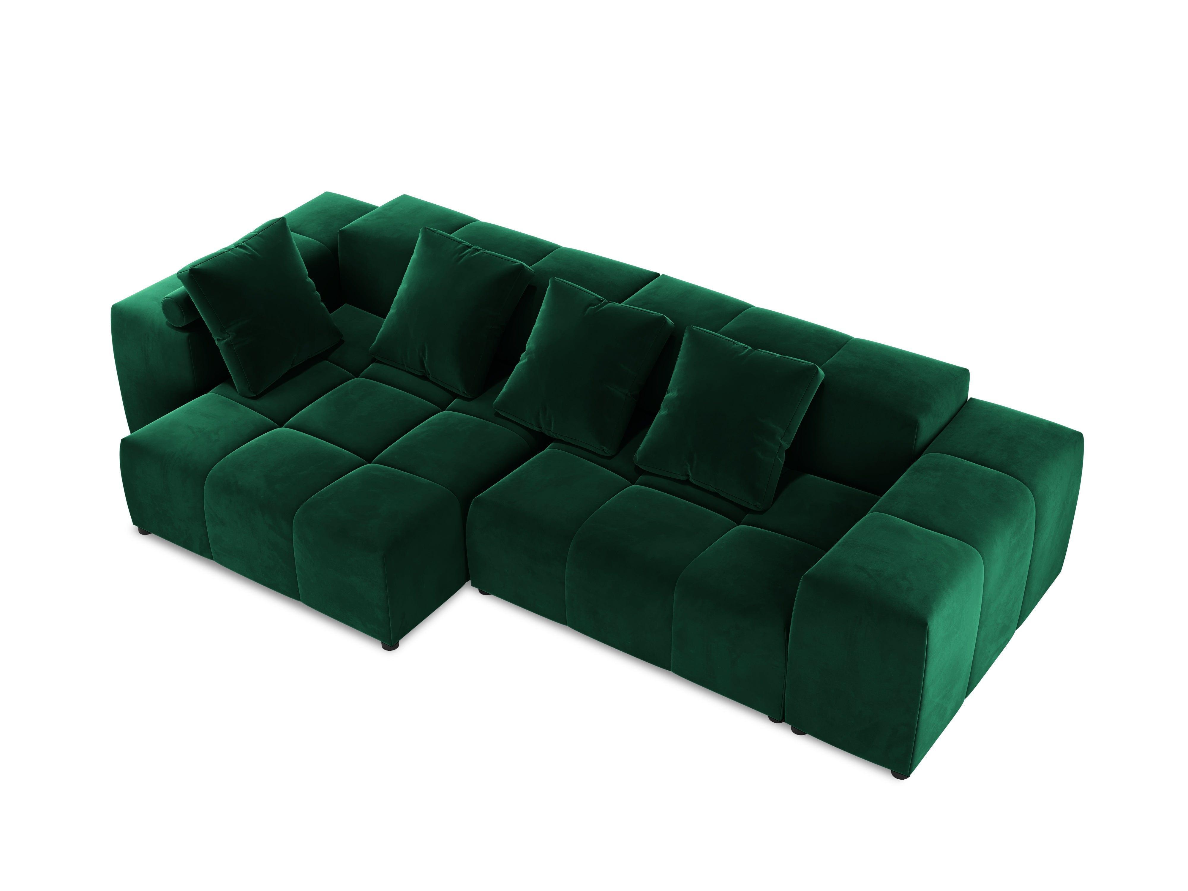 Narożnik modułowy aksamitny 4-osobowy ROME zielony Cosmopolitan Design Eye on Design