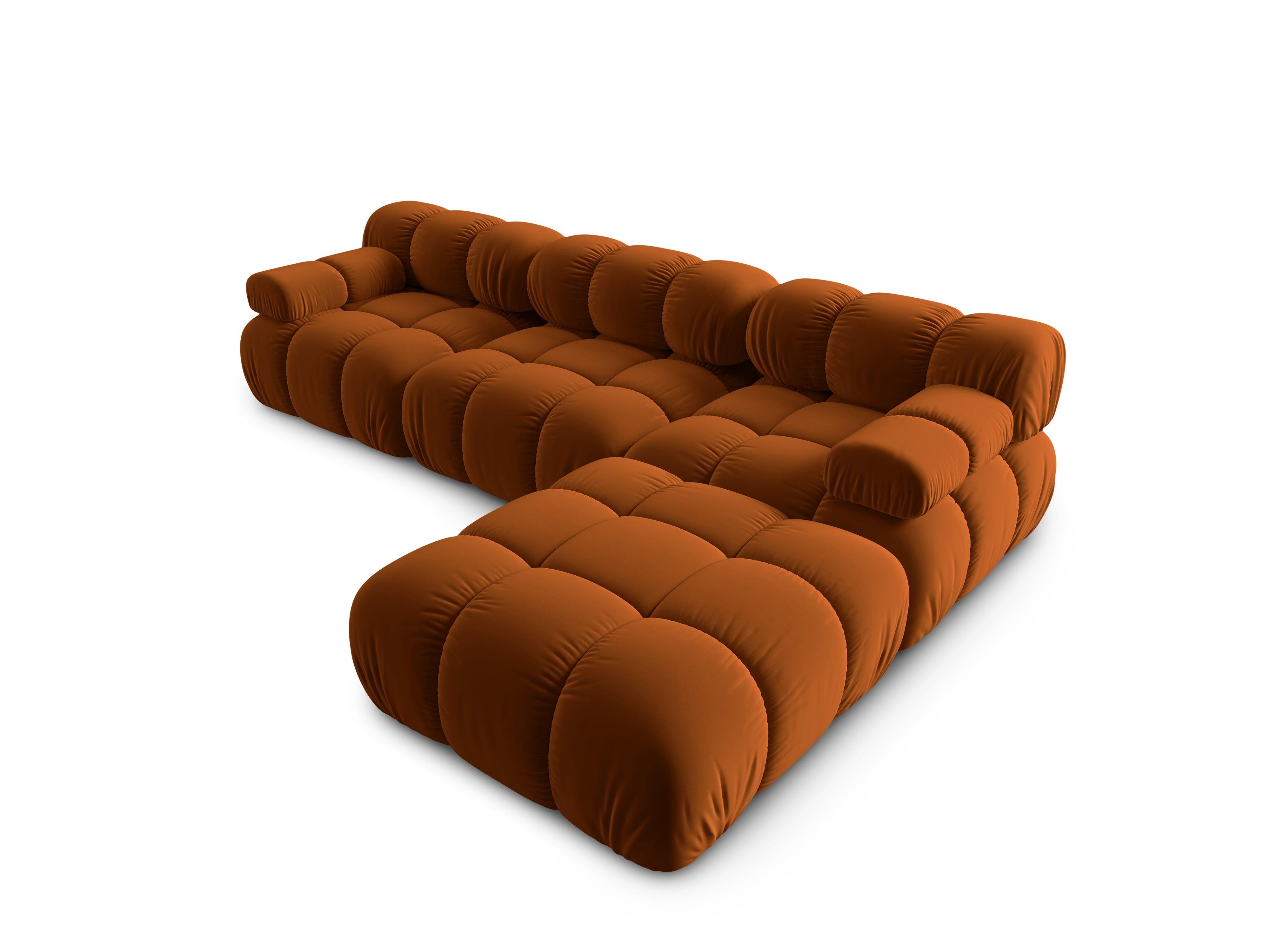 Narożnik modułowy aksamitny 4-osobowy TROPEA terracotta Milo Casa Eye on Design
