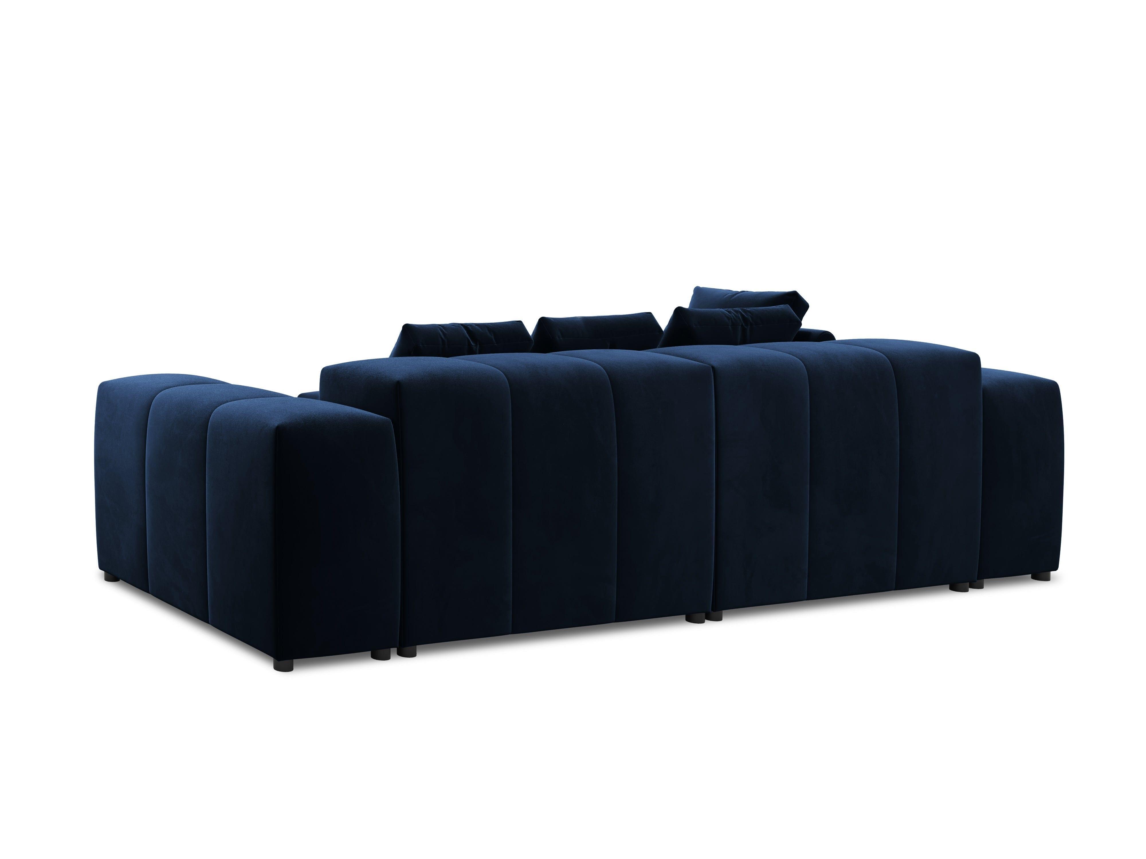 Narożnik modułowy aksamitny 5-osobowy ROME niebieski Cosmopolitan Design Eye on Design