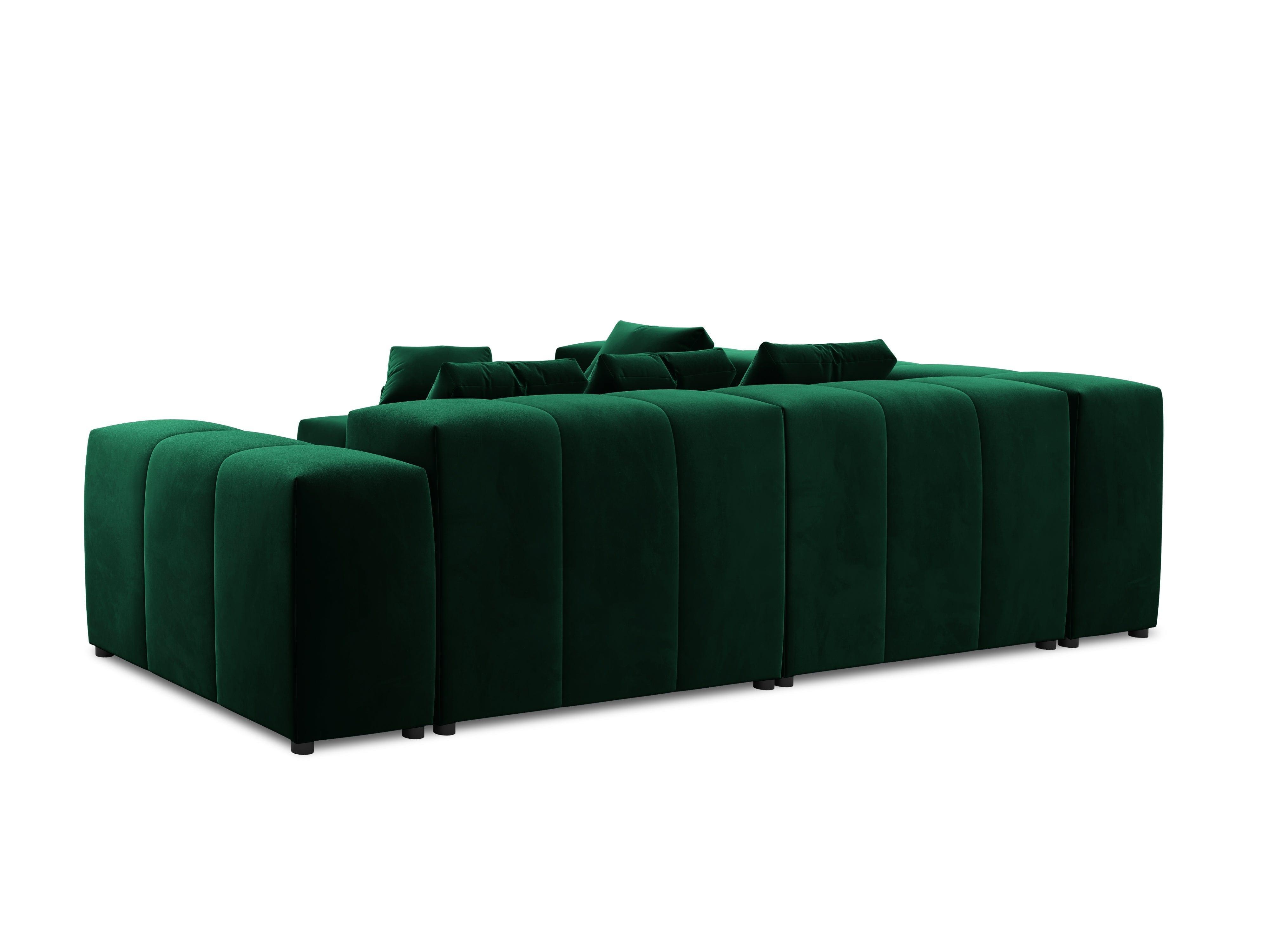 Narożnik modułowy aksamitny duży 5-osobowy ROME zielony Cosmopolitan Design Eye on Design