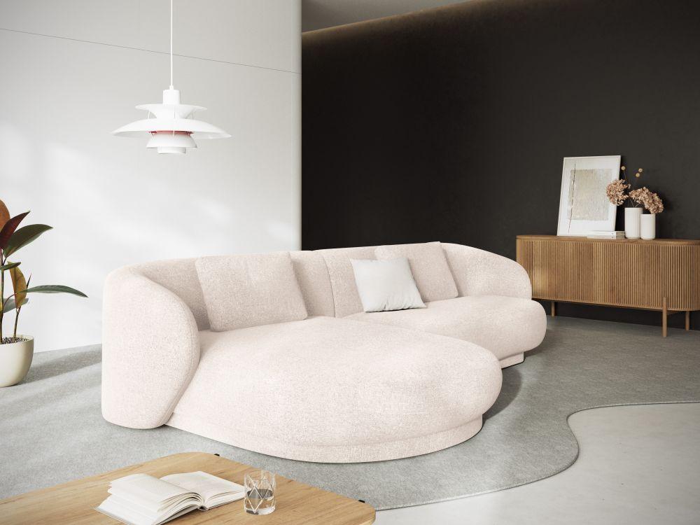 Narożnik prawostronny aksamitny CAMDEN szary Cosmopolitan Design Eye on Design