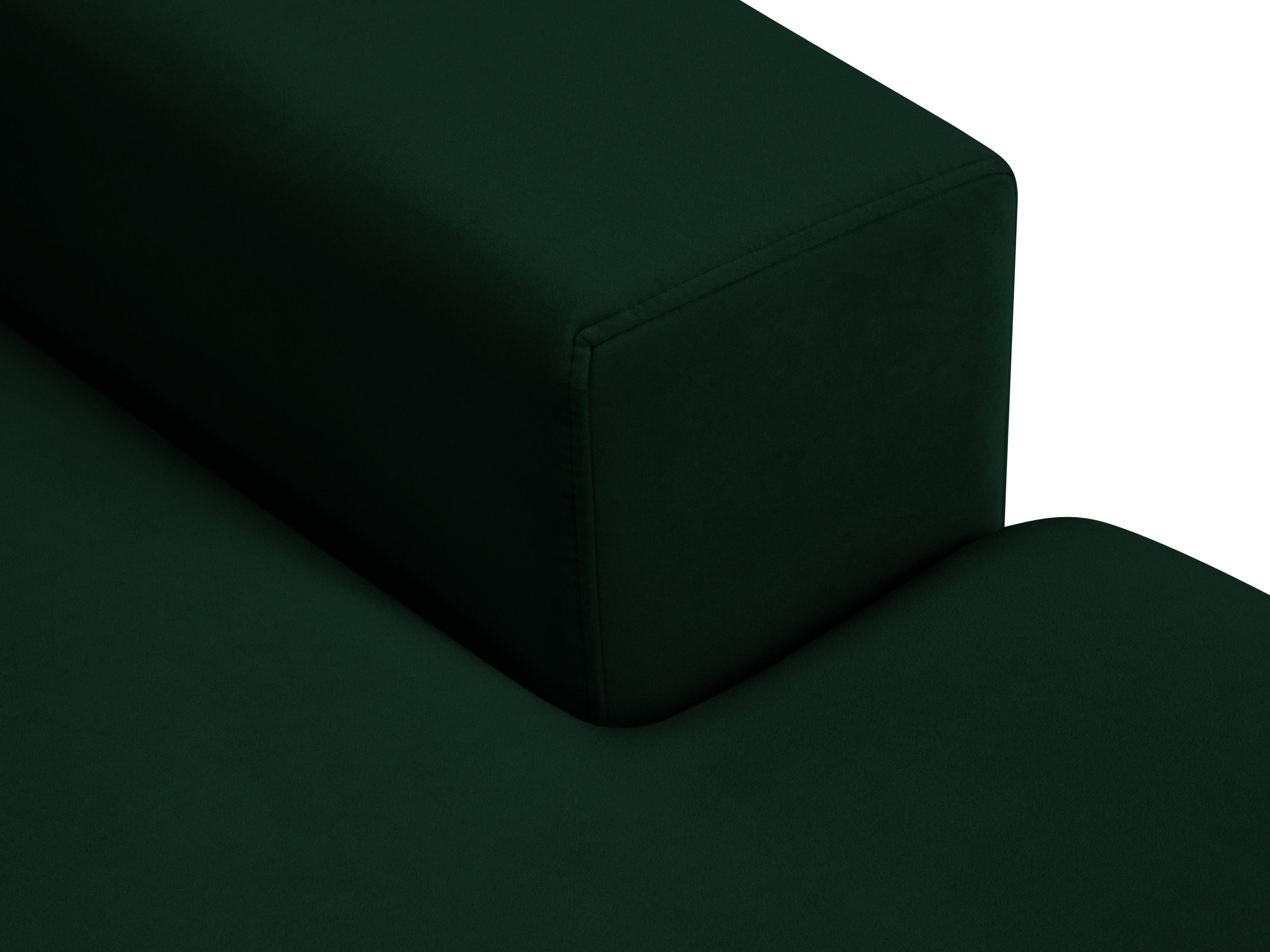 Narożnik prawostronny aksamitny panoramiczny HEBE butelkowa zieleń Mazzini Sofas Eye on Design