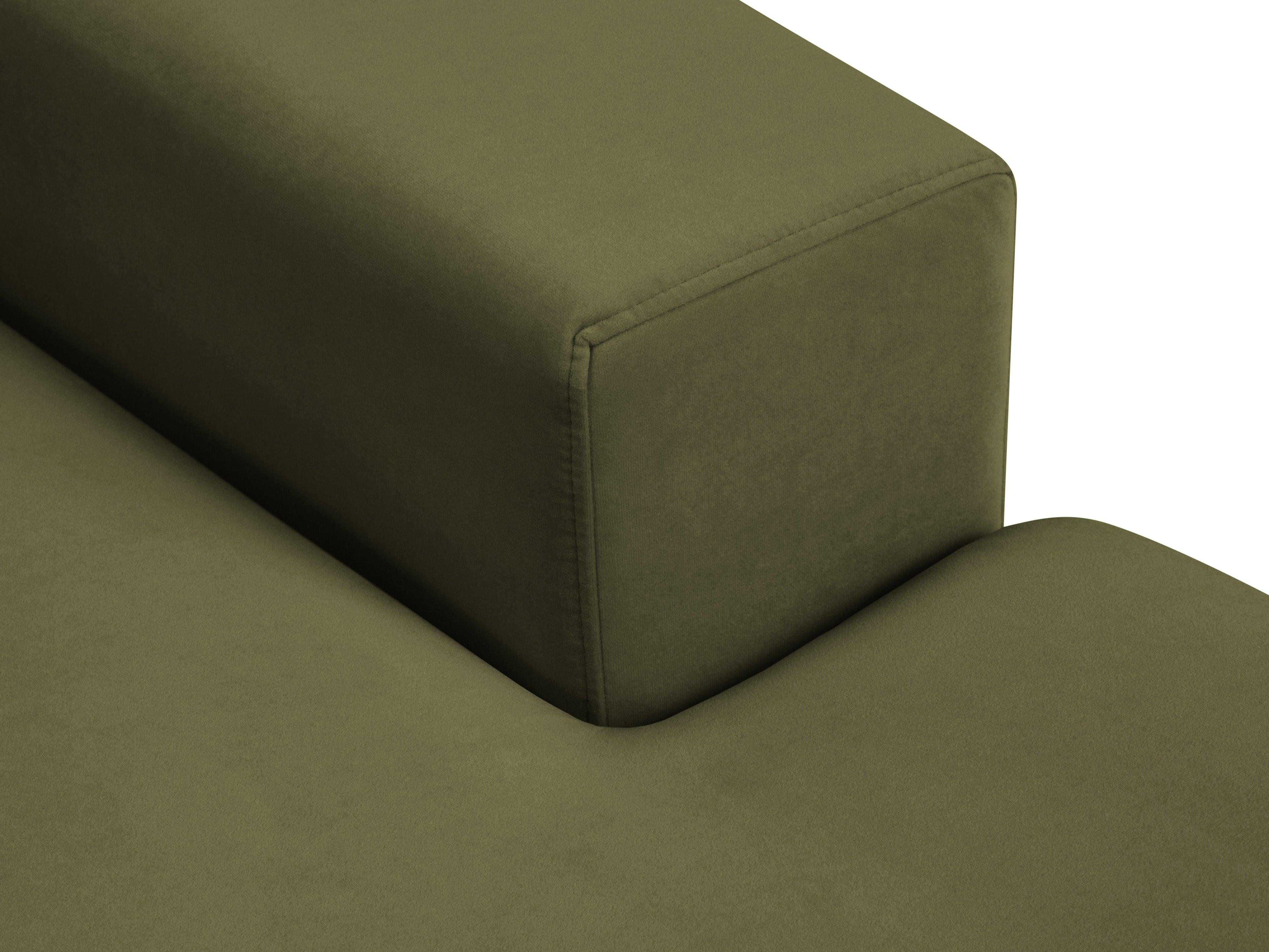 Narożnik prawostronny aksamitny panoramiczny HEBE zielony Mazzini Sofas Eye on Design
