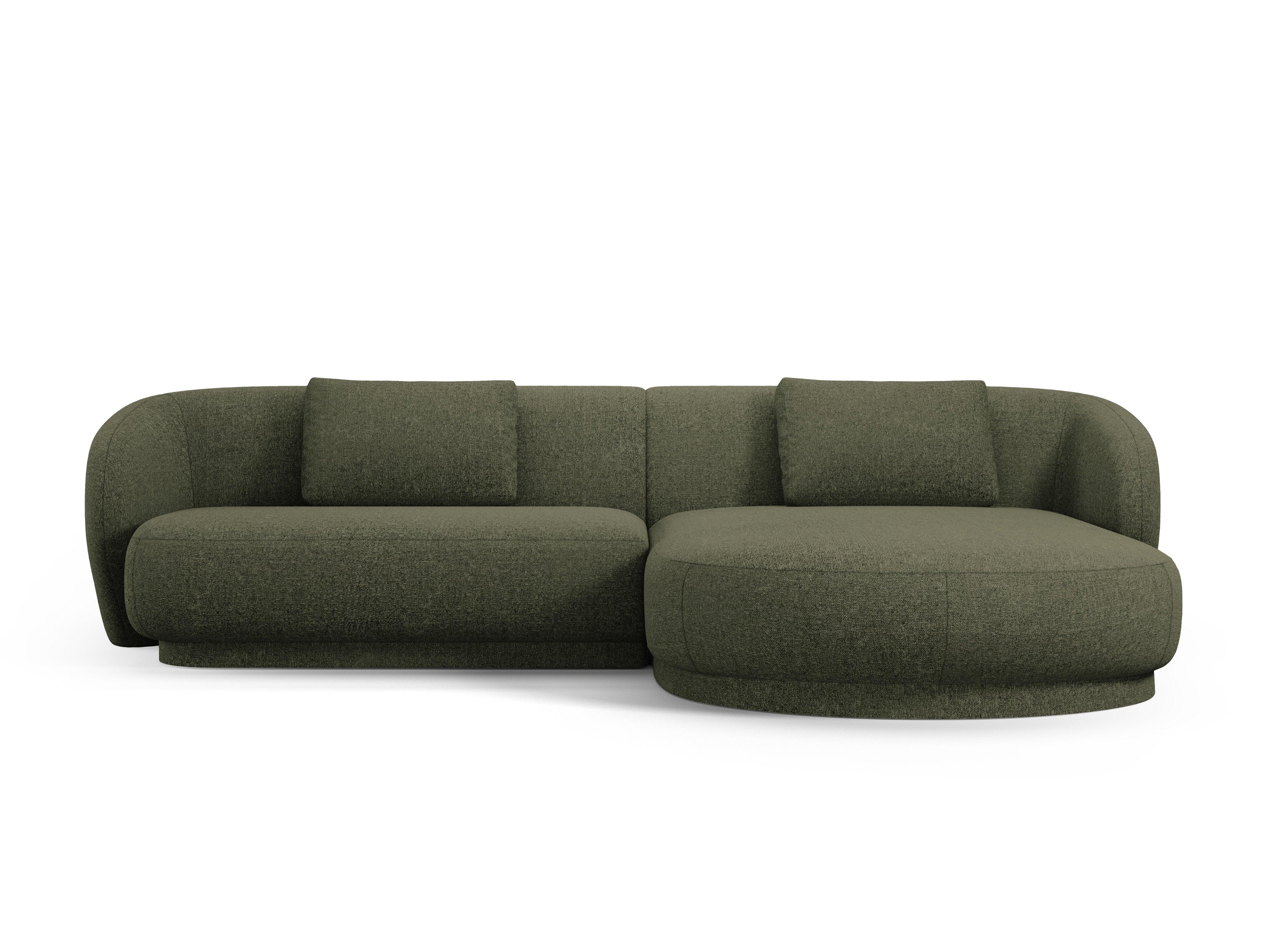 Narożnik prawostronny CAMDEN zielony szenil Cosmopolitan Design Eye on Design