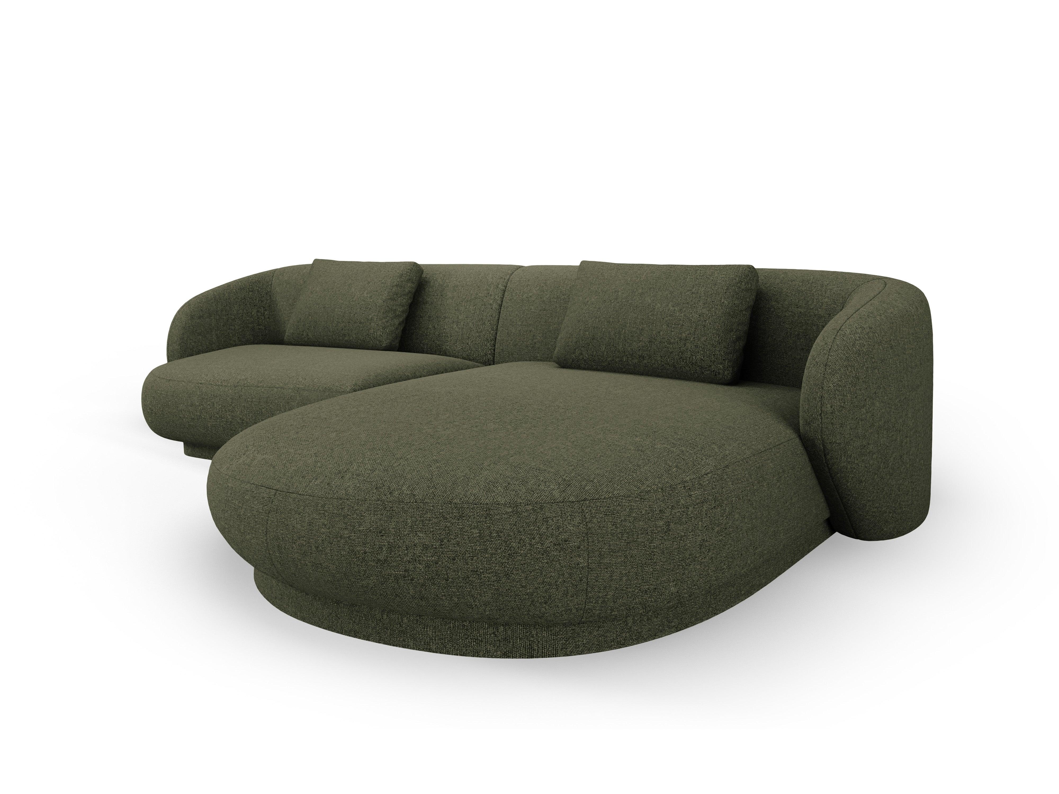 Narożnik prawostronny CAMDEN zielony szenil Cosmopolitan Design Eye on Design