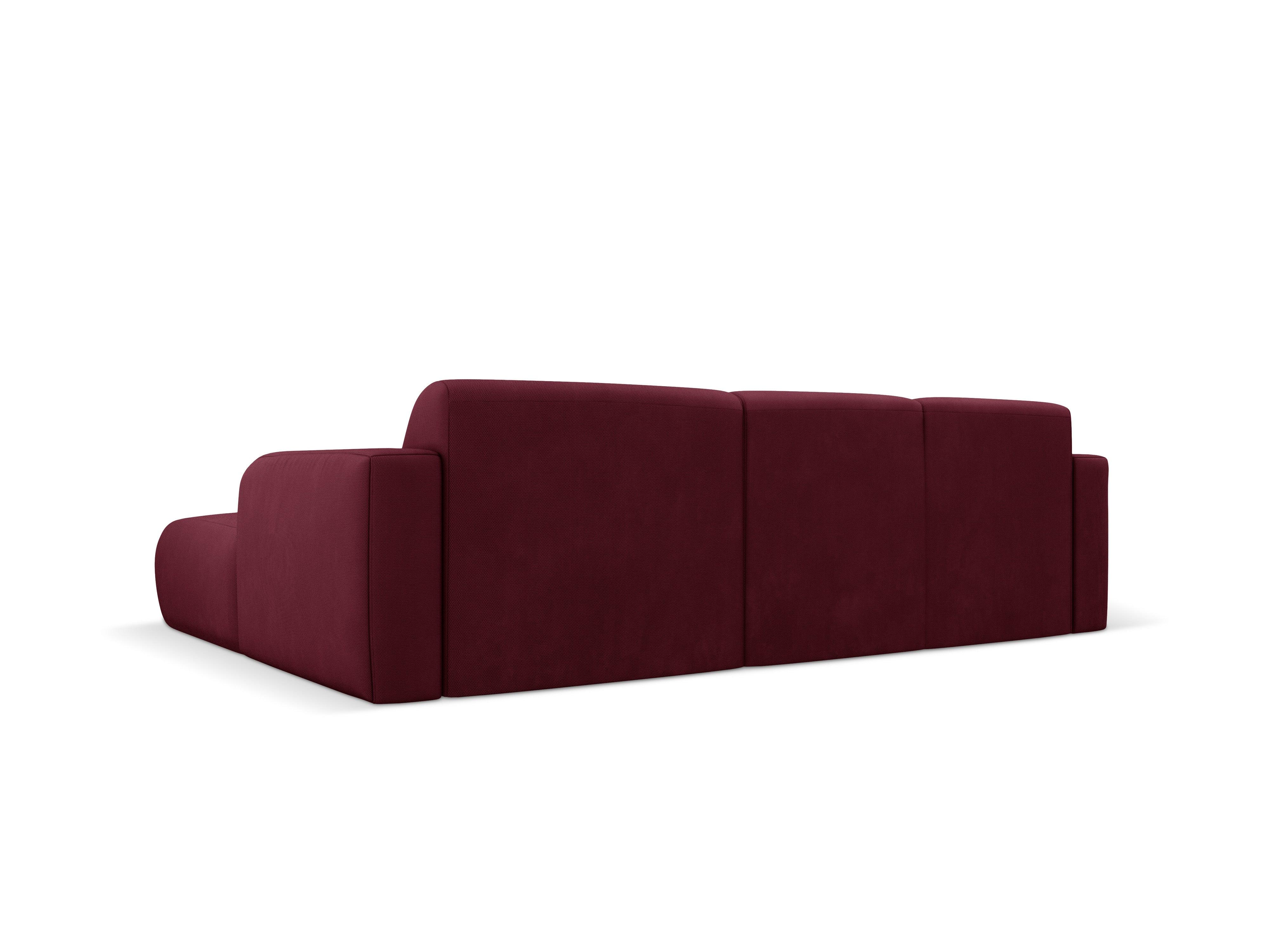 Narożnik prawostronny w tkaninie chenillowej 4-osobowy LOLA bordowy Windsor & Co Eye on Design