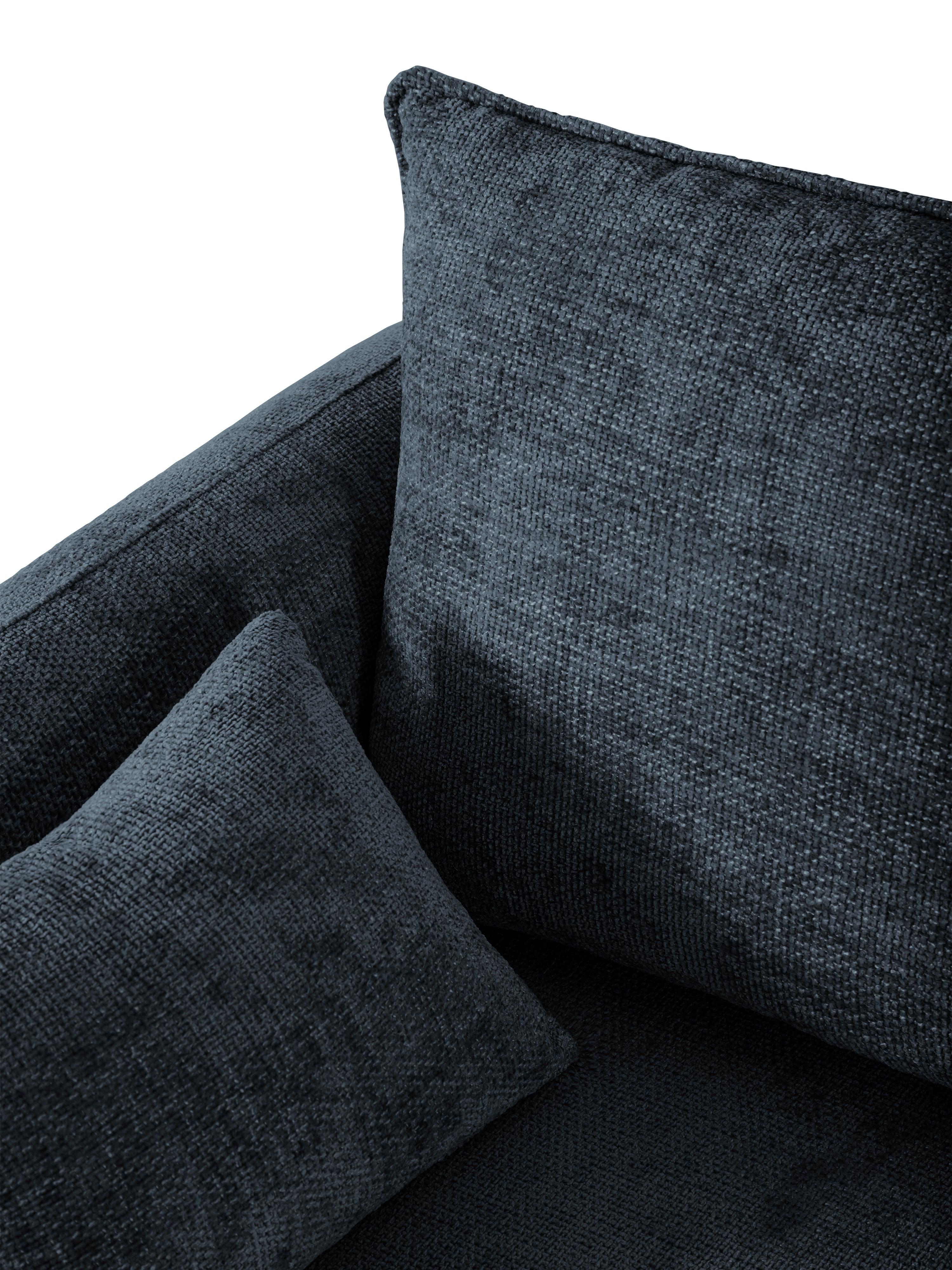 Narożnik prawostronny z funkcją spania MATERA granatowy szenil Cosmopolitan Design Eye on Design