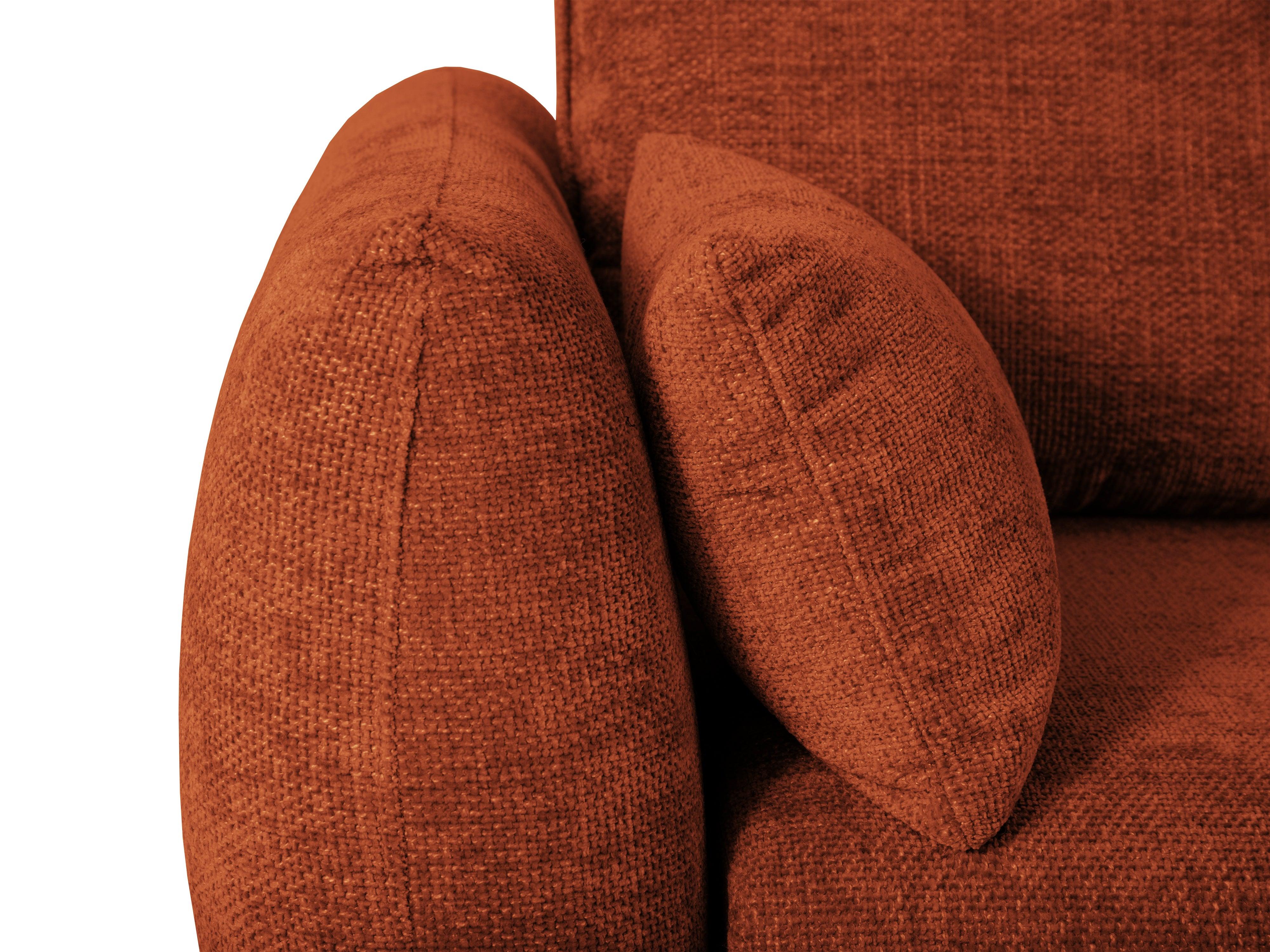 Narożnik prawostronny z funkcją spania MATERA terracotta szenil Cosmopolitan Design Eye on Design