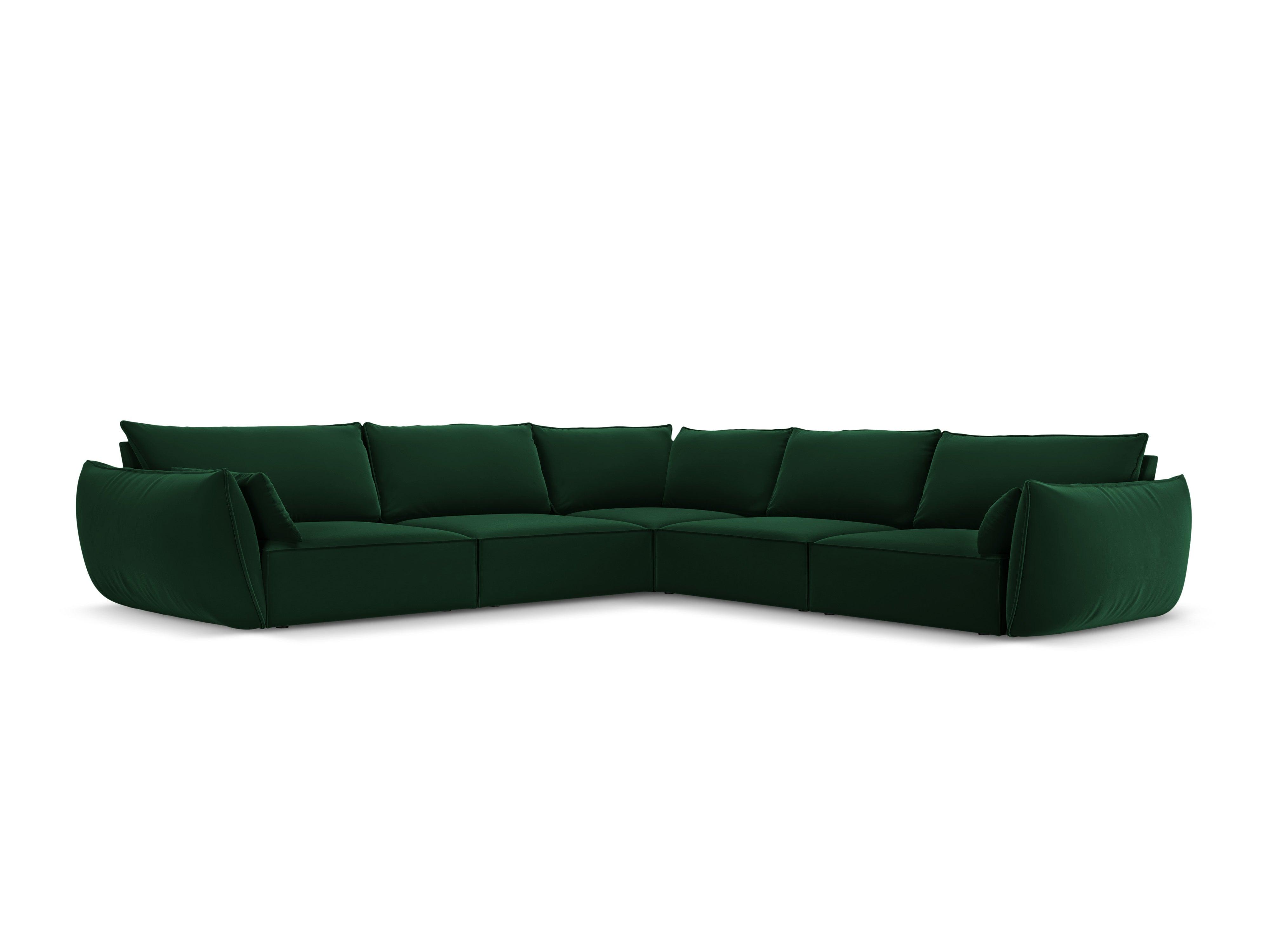 Narożnik symetryczny aksamitny VANDA butelkowa zieleń Mazzini Sofas Eye on Design