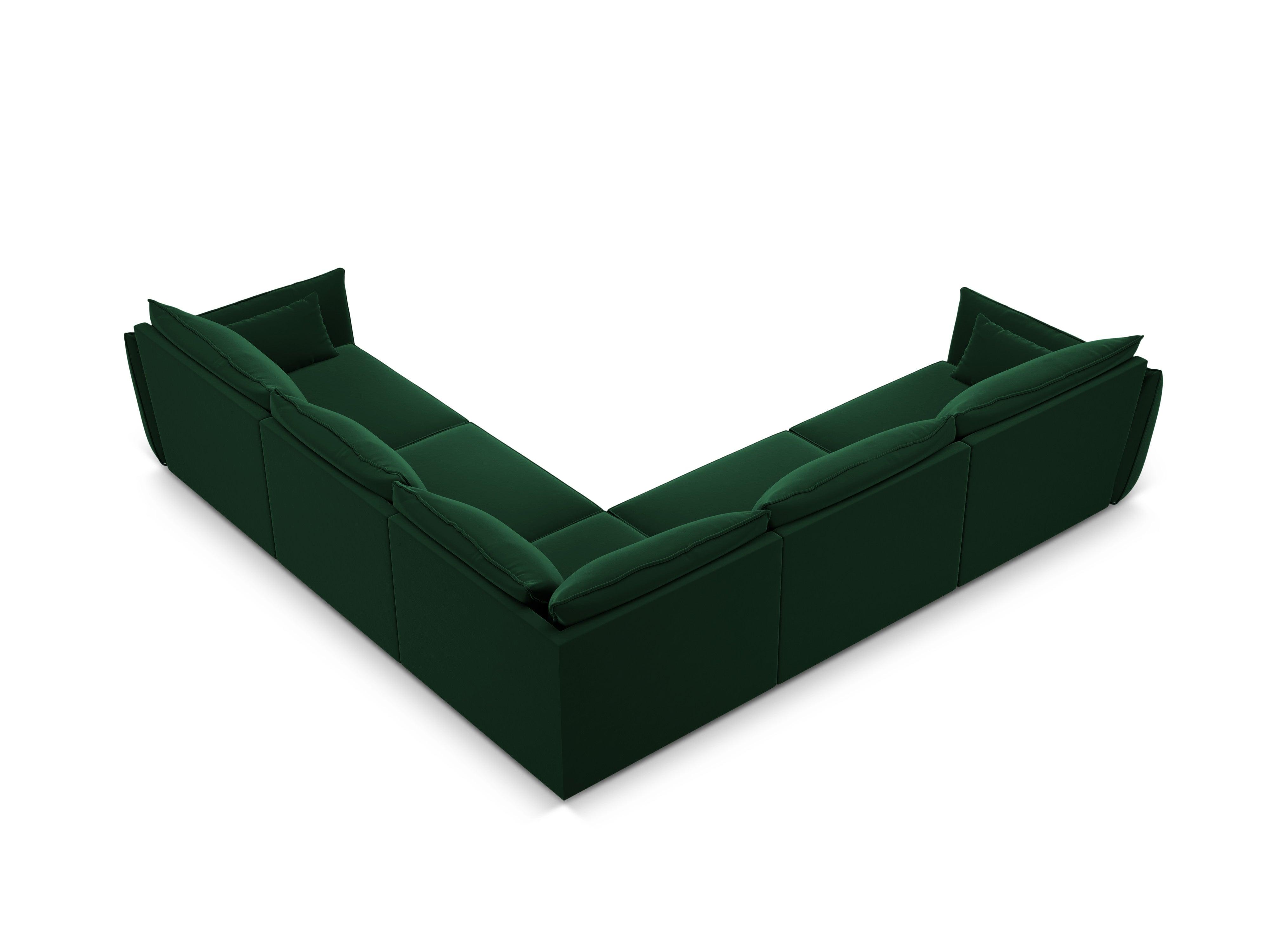 Narożnik symetryczny aksamitny VANDA butelkowa zieleń Mazzini Sofas Eye on Design