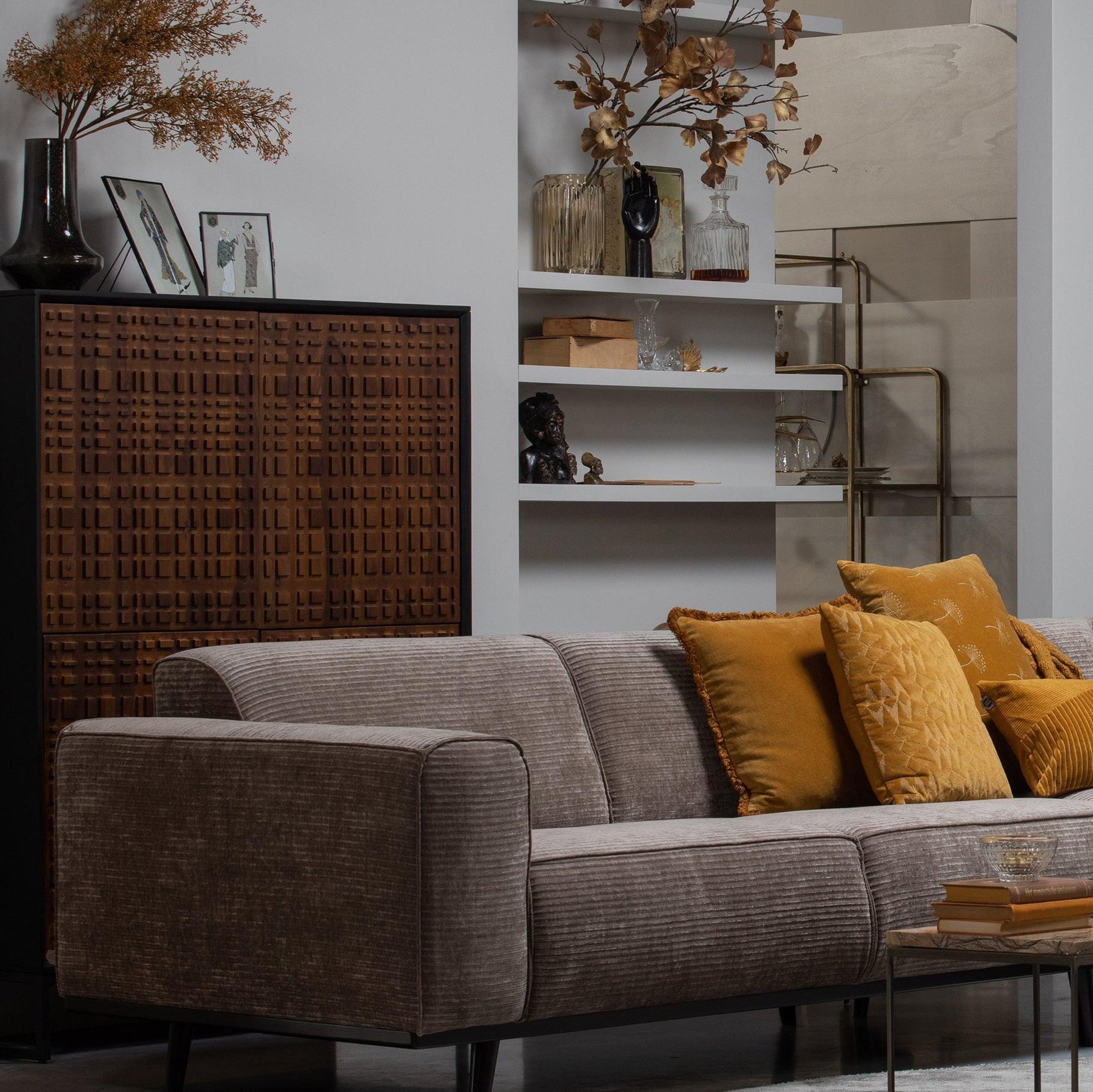 Sofa 3-sitzig STATEMENT beige Chenille