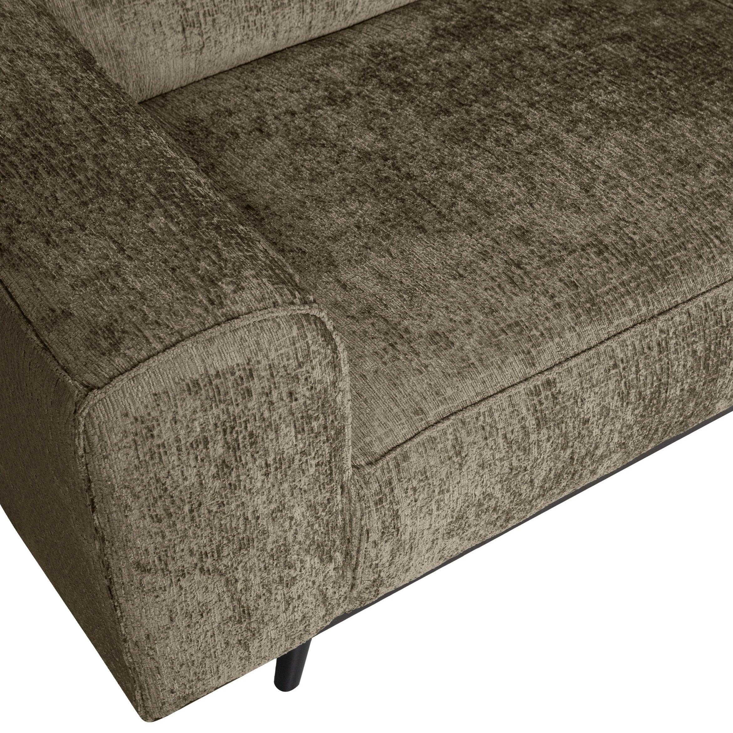 Narożnik welurowy lewostronny STATEMENT STRUCTURE ciemnozielony Be Pure Eye on Design