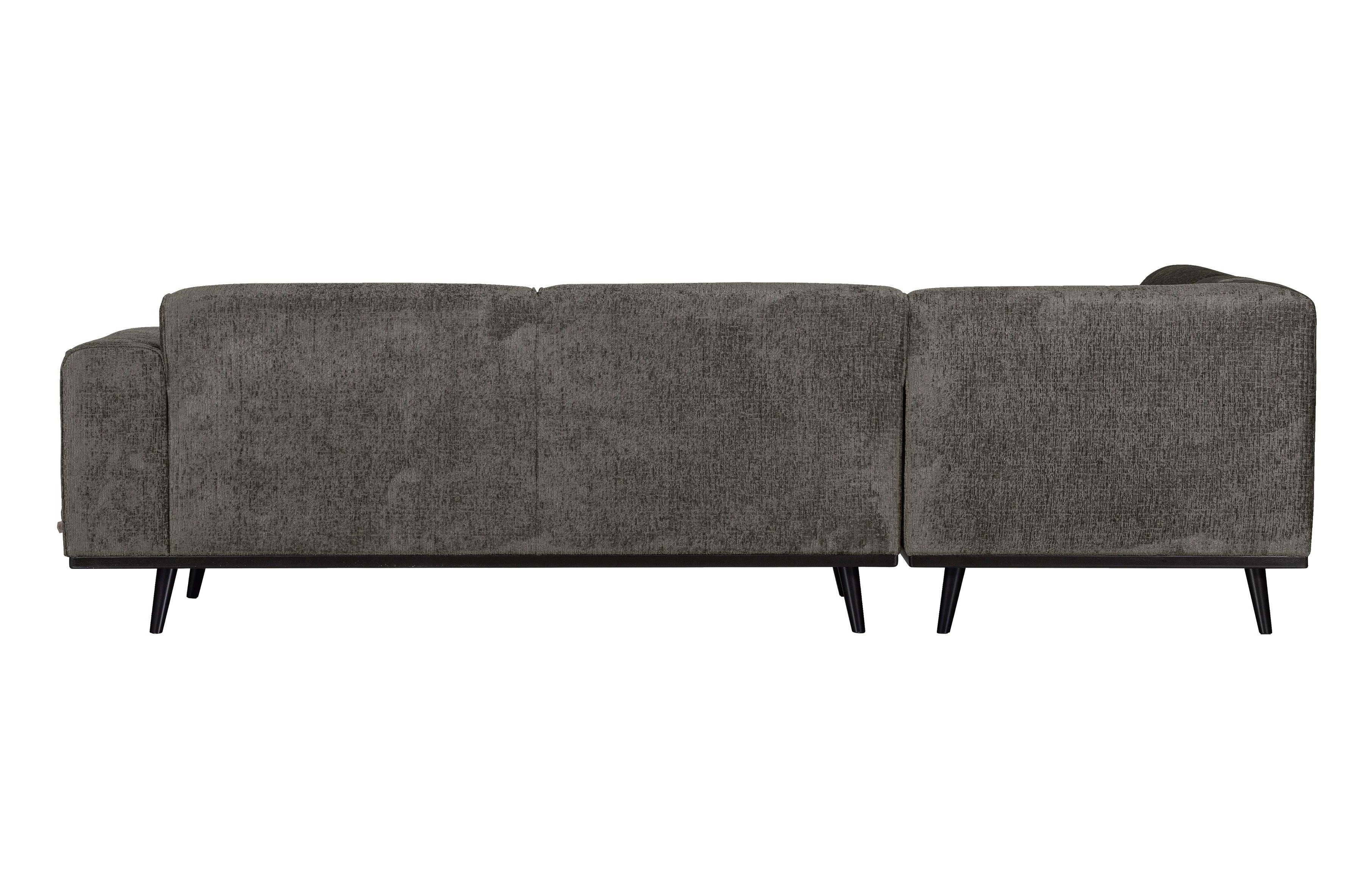 Narożnik welurowy lewostronny STATEMENT STRUCTURE szarozielony Be Pure Eye on Design