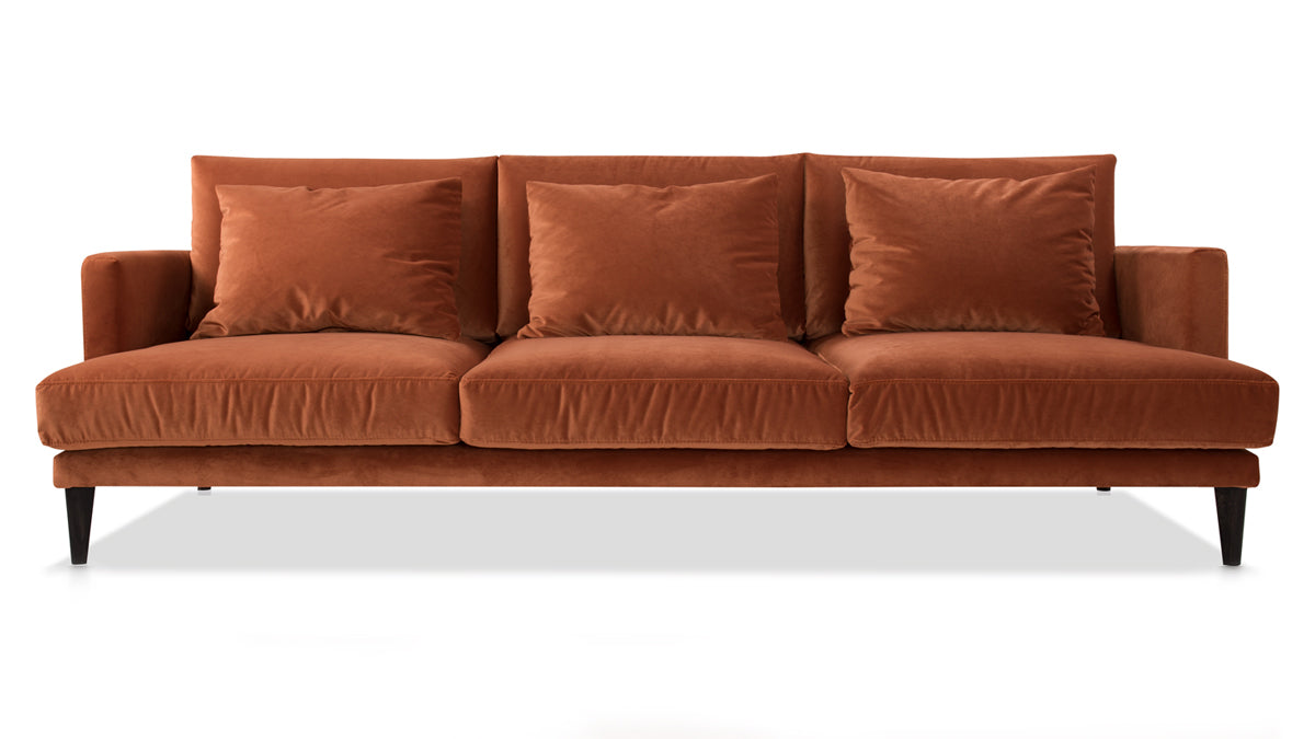Sofa PARADISE gepolstert mit Eichenbasis