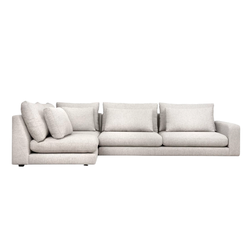 Left-sided modular corner sofa NOOR customizable