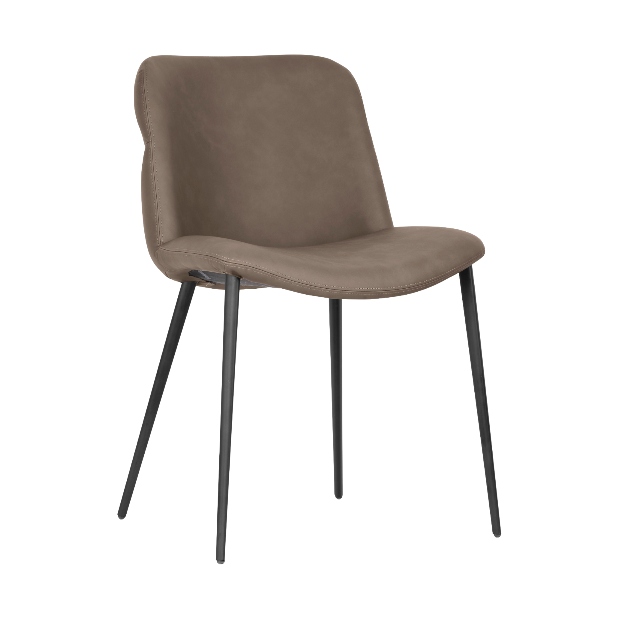 Upholstered ONDA chair with a black base