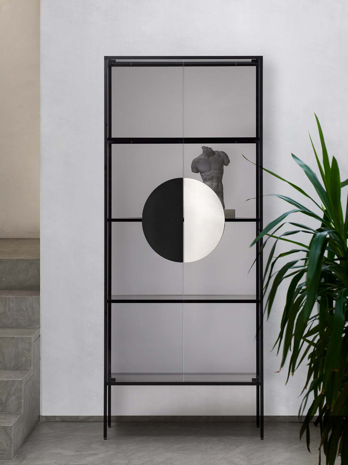 Glasvitrine YANG schwarz