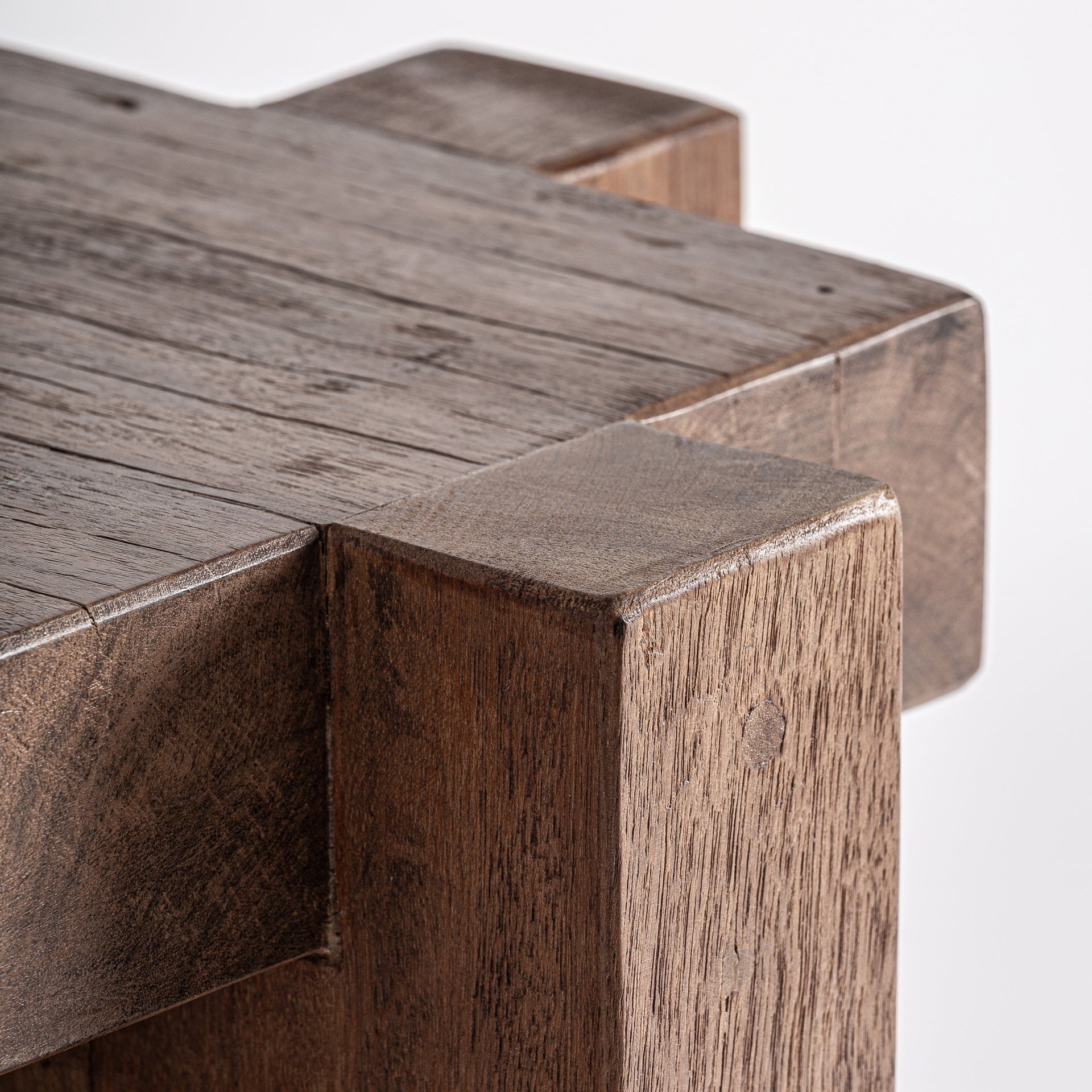 BRUTALIST Side Table Recycled Wood