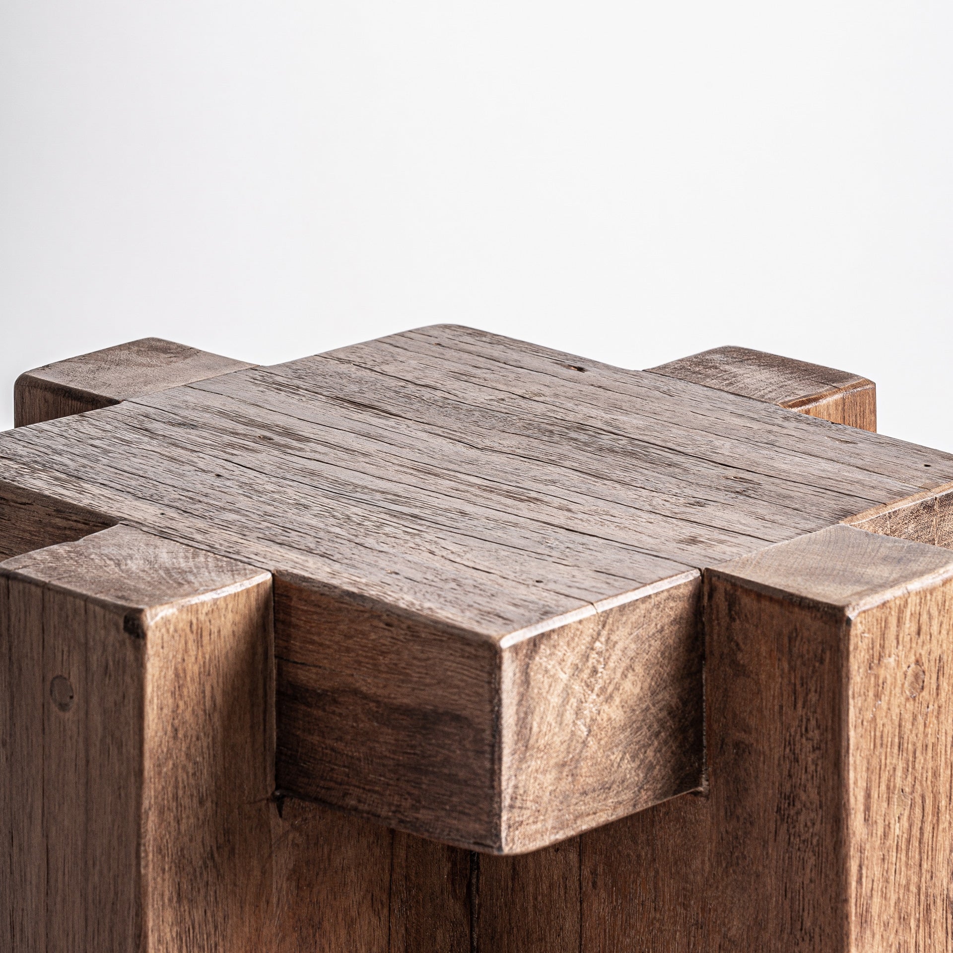 BRUTALIST Side Table Recycled Wood