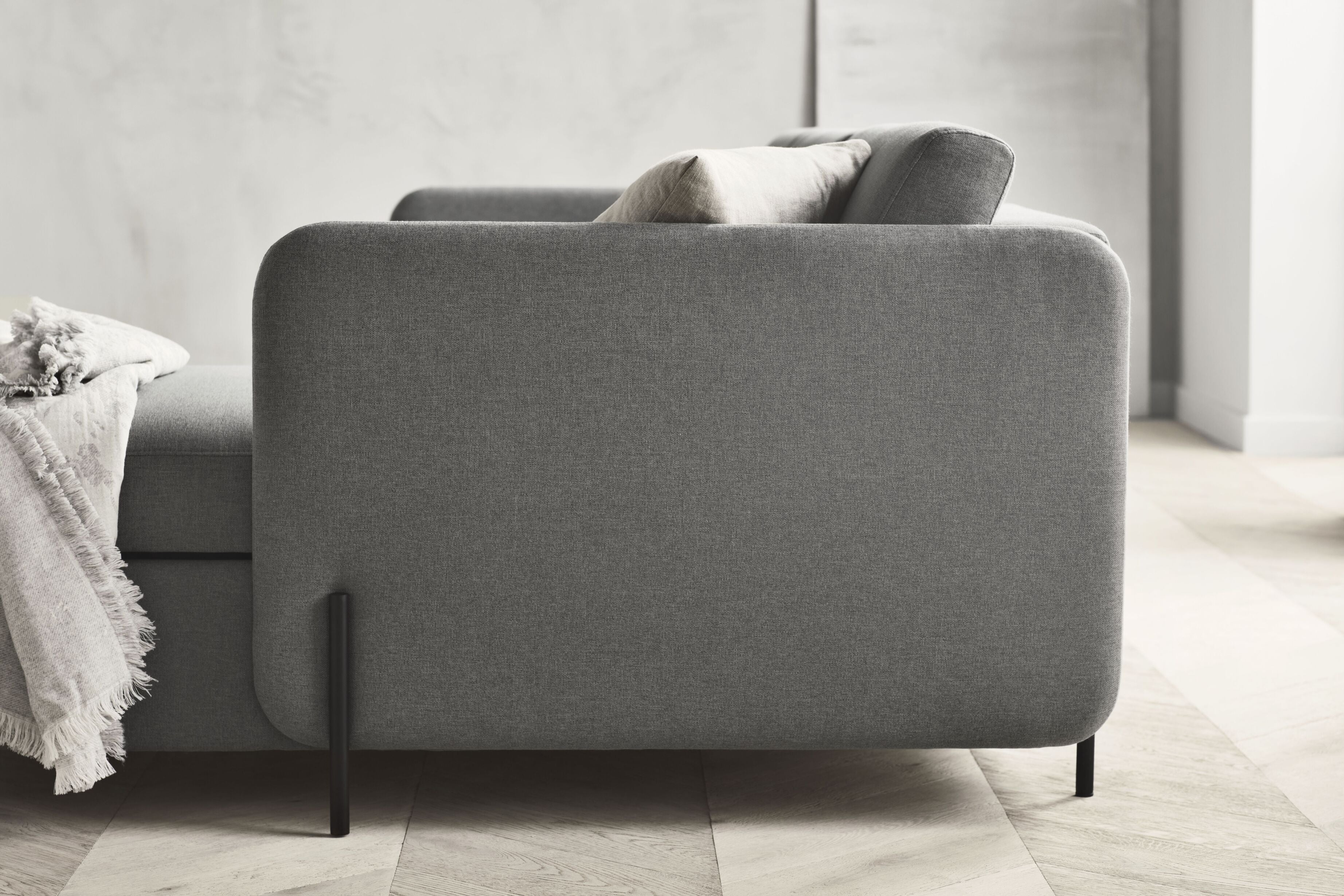 Folding sofa of 2.5-person Pira Steel base