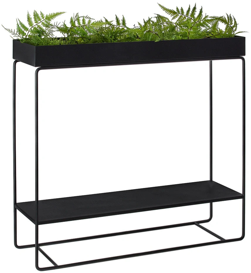 PLANT BOX TWO-TIER console black