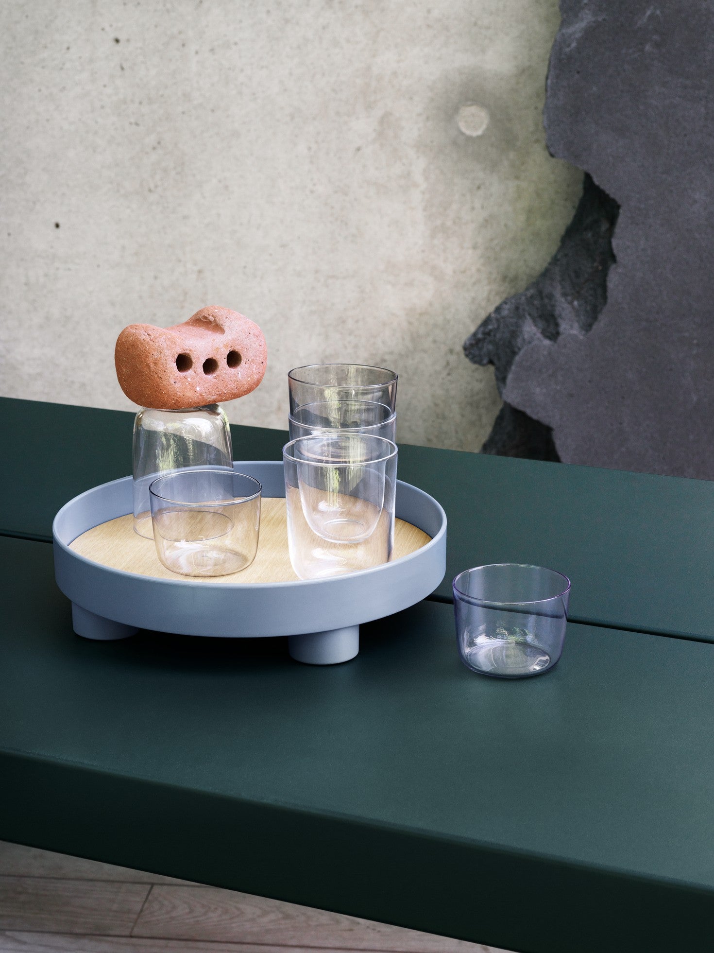 Set von Gläsern CORKY aus transparentem Glas
