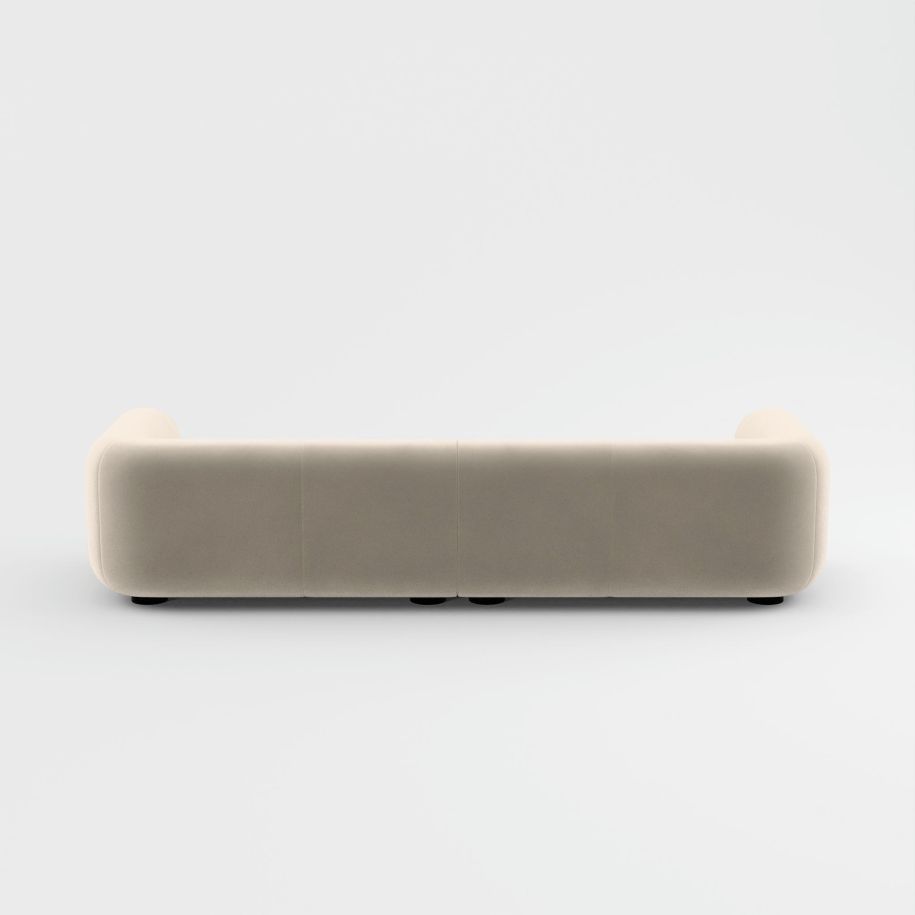4-Personen-Sofa, gepolsterter praller