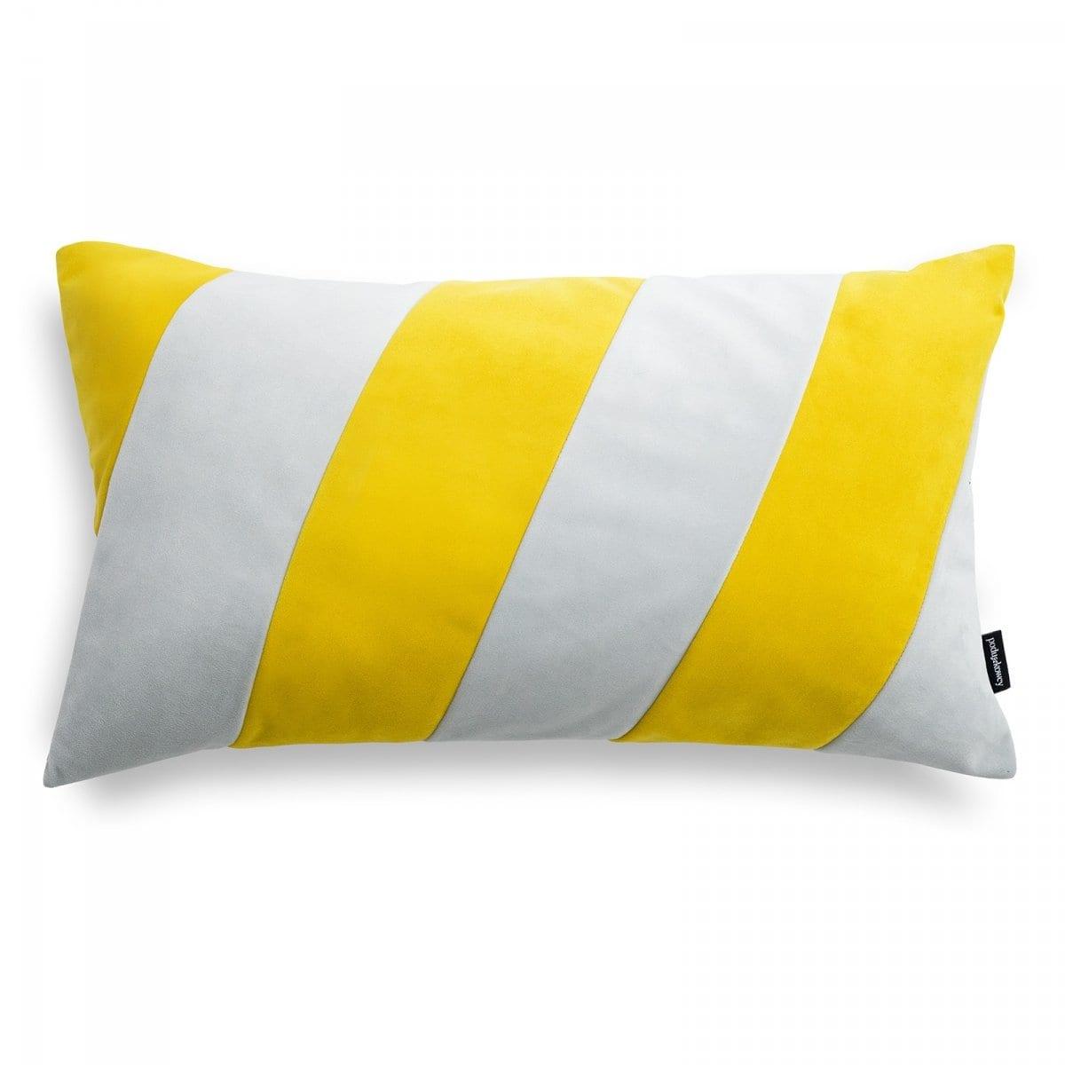 Poduszka dekoracyjna STRIPES szaro-żółty Poduszkowcy Eye on Design