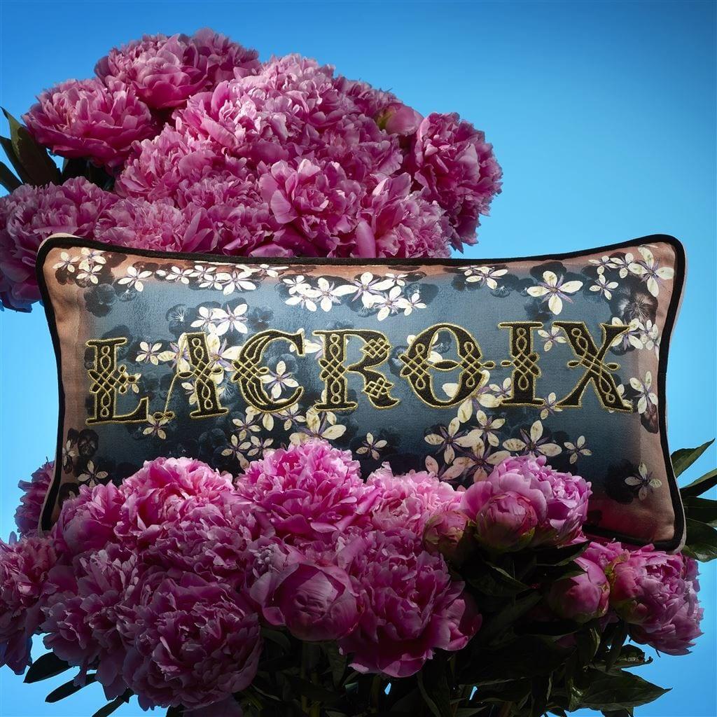 Poduszka dwustronna LACROIX CHERRY! BLEU DENIM bawełniana satyna Christian Lacroix Eye on Design