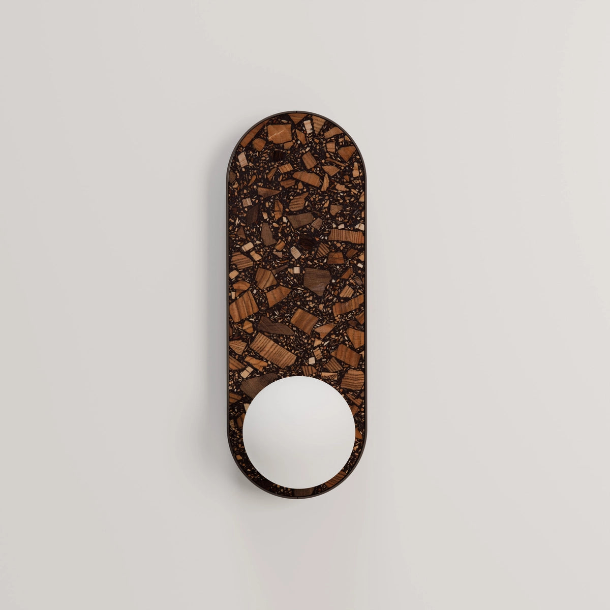 Oval wall lamp LEGRA brown