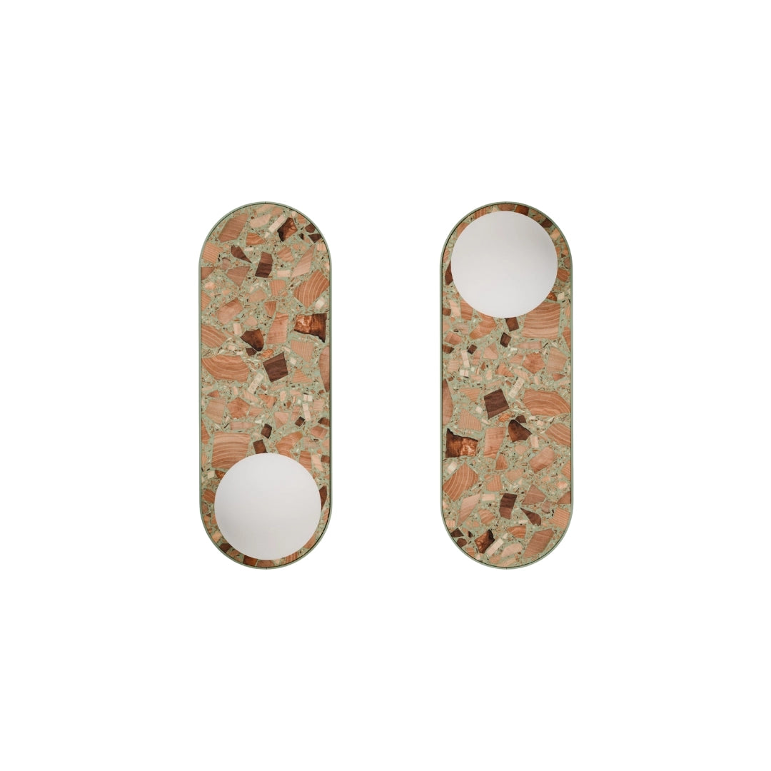 Oval wall lamp LEGRA sage