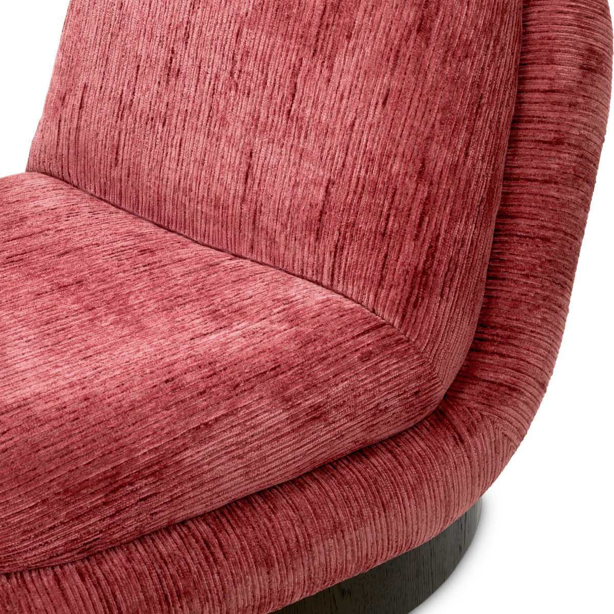 GALIANO Swivel Armchair in Muted Burgundy