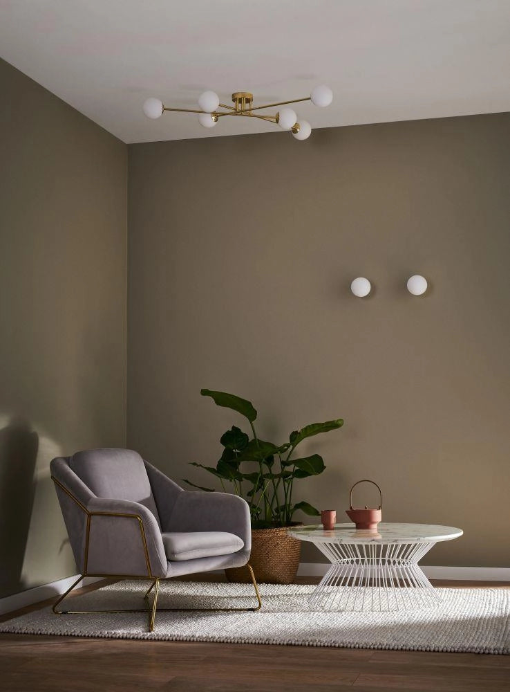 ASTRA ceiling lamp 4 gold with white shade