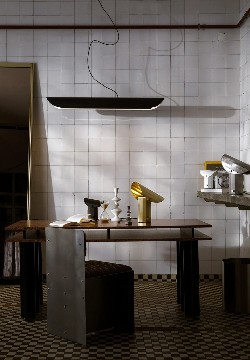 APOLIN black linear pendant lamp
