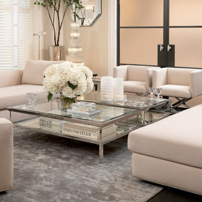 HARVEY coffee table polished steel
