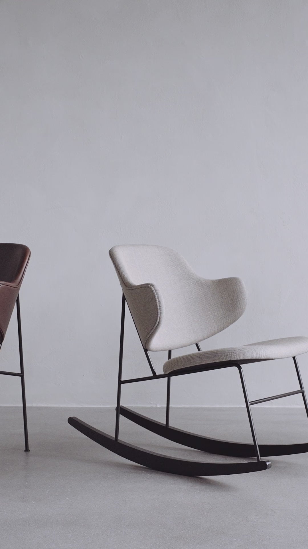 PENGUIN rocking chair walnut veneer