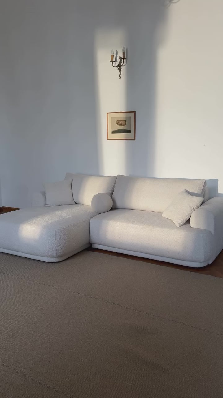 Velvet left -hand corner with sleeping function Ella Petrol navy blue