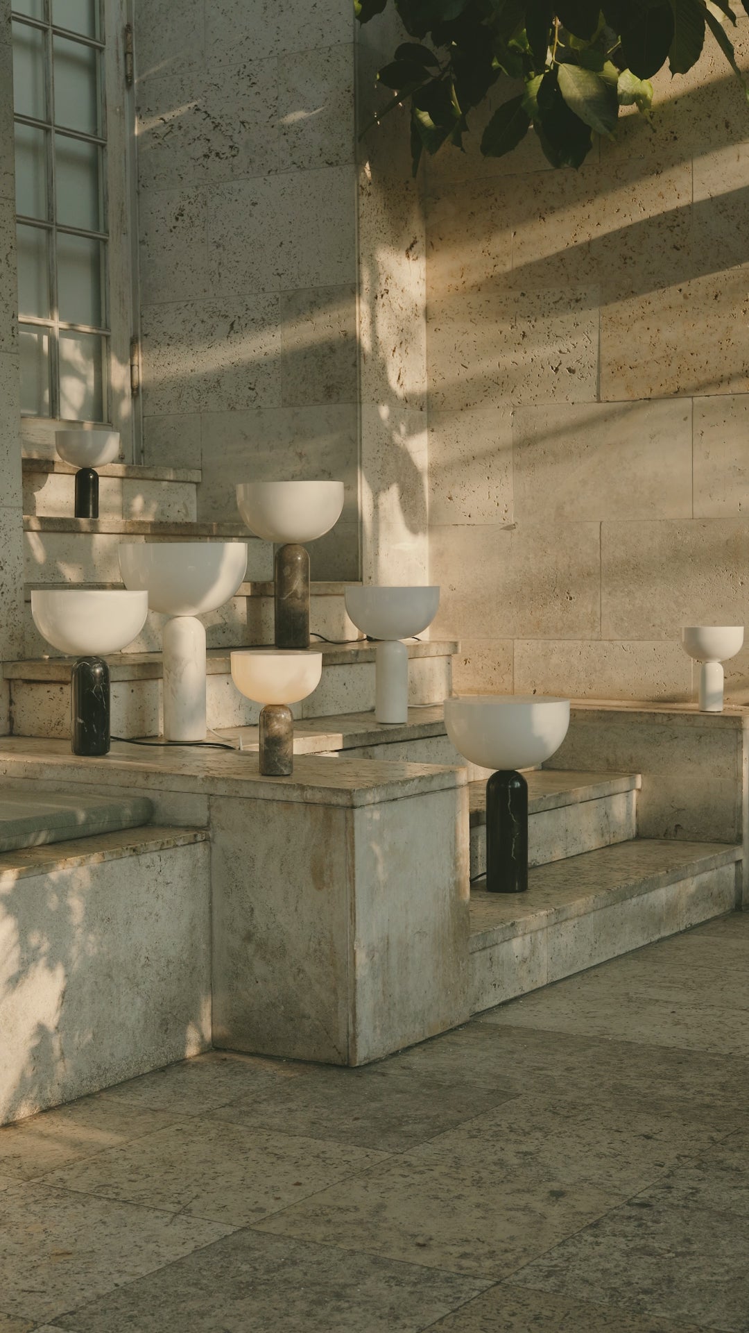 Portable lamp KIZU white marble