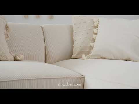 Velvet Sofa Sofa left -sided salmon