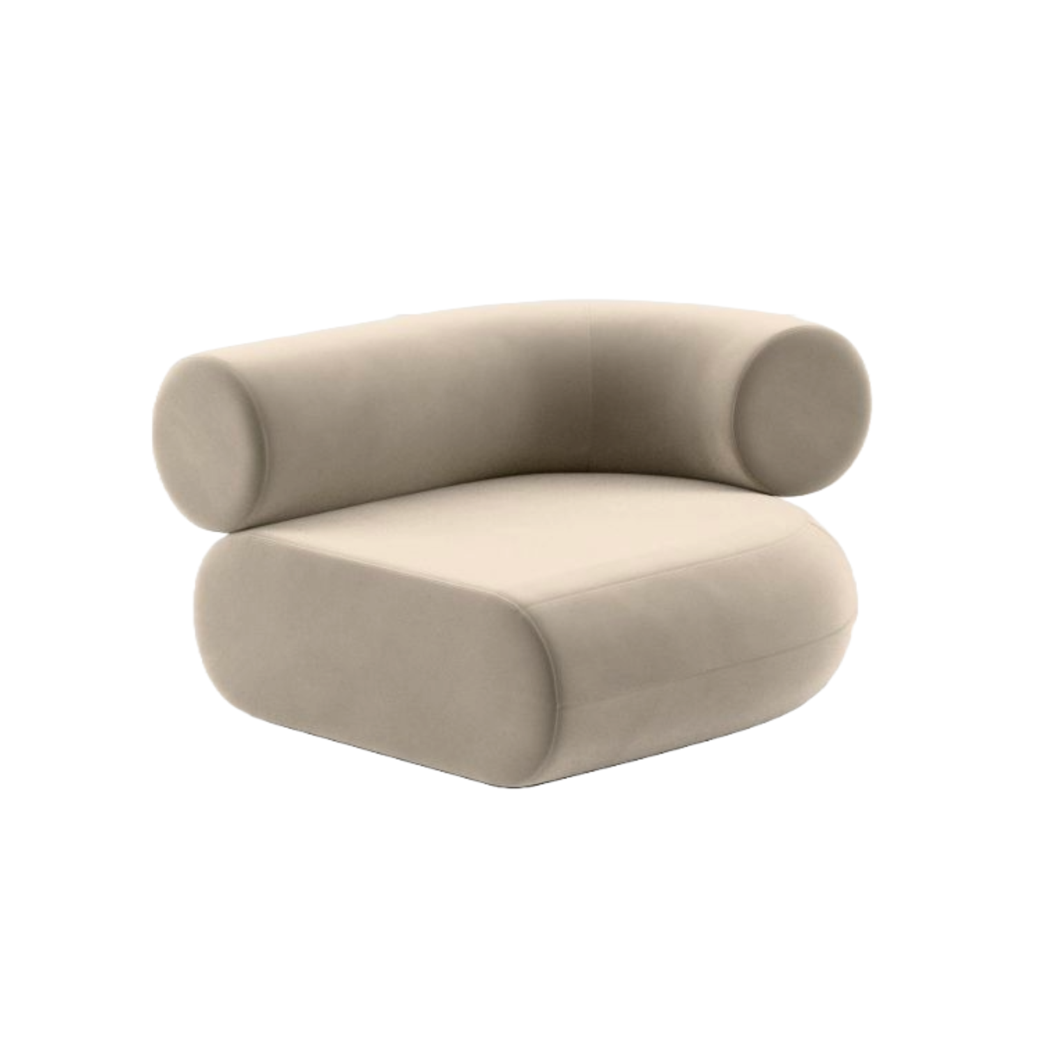 Fettmodulares Sofa - rechts gepolstertes Modul mit rechtsem Handel
