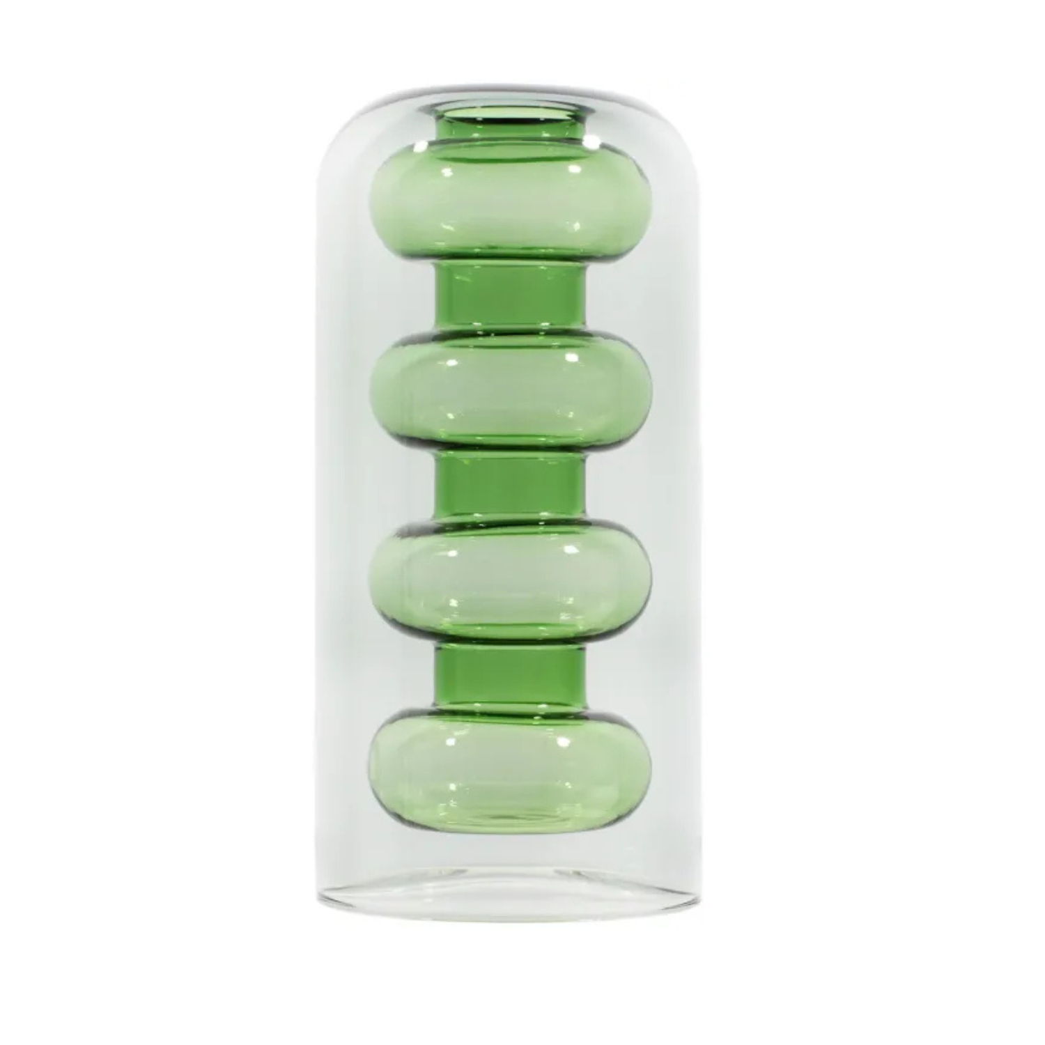 BUMP vase green glass