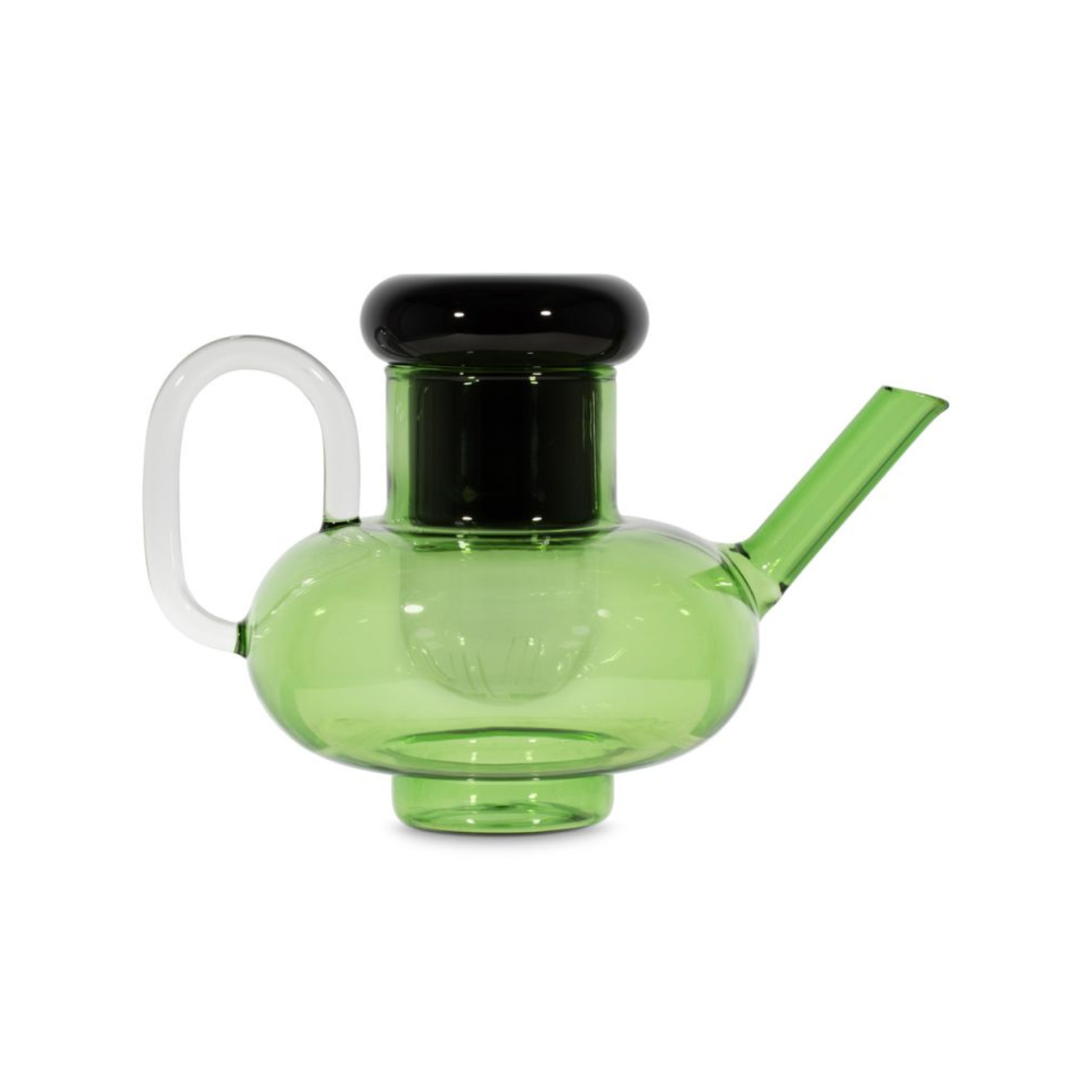 BUMP Teapot Black-Green Glass