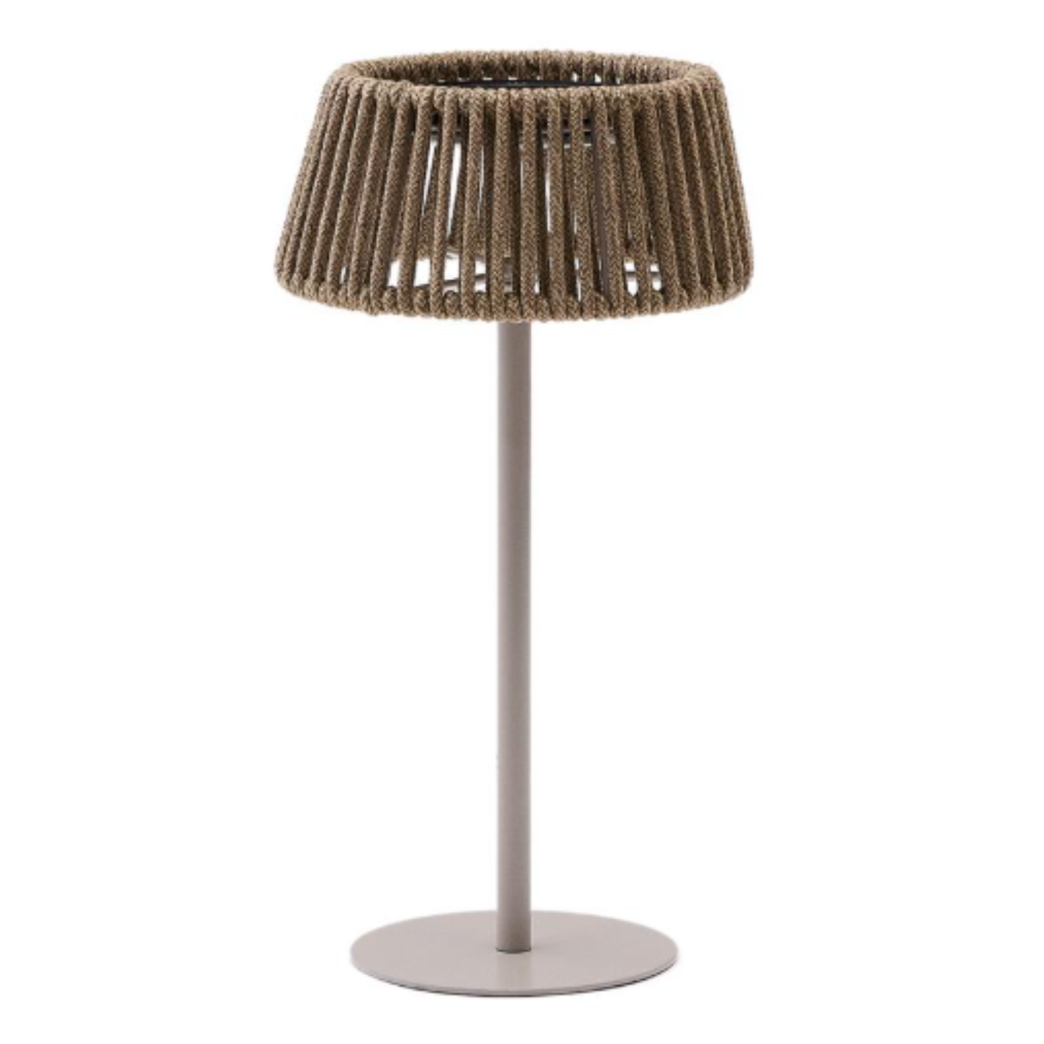 Tragbare Lampe Aldet Braun-Grau-Seil