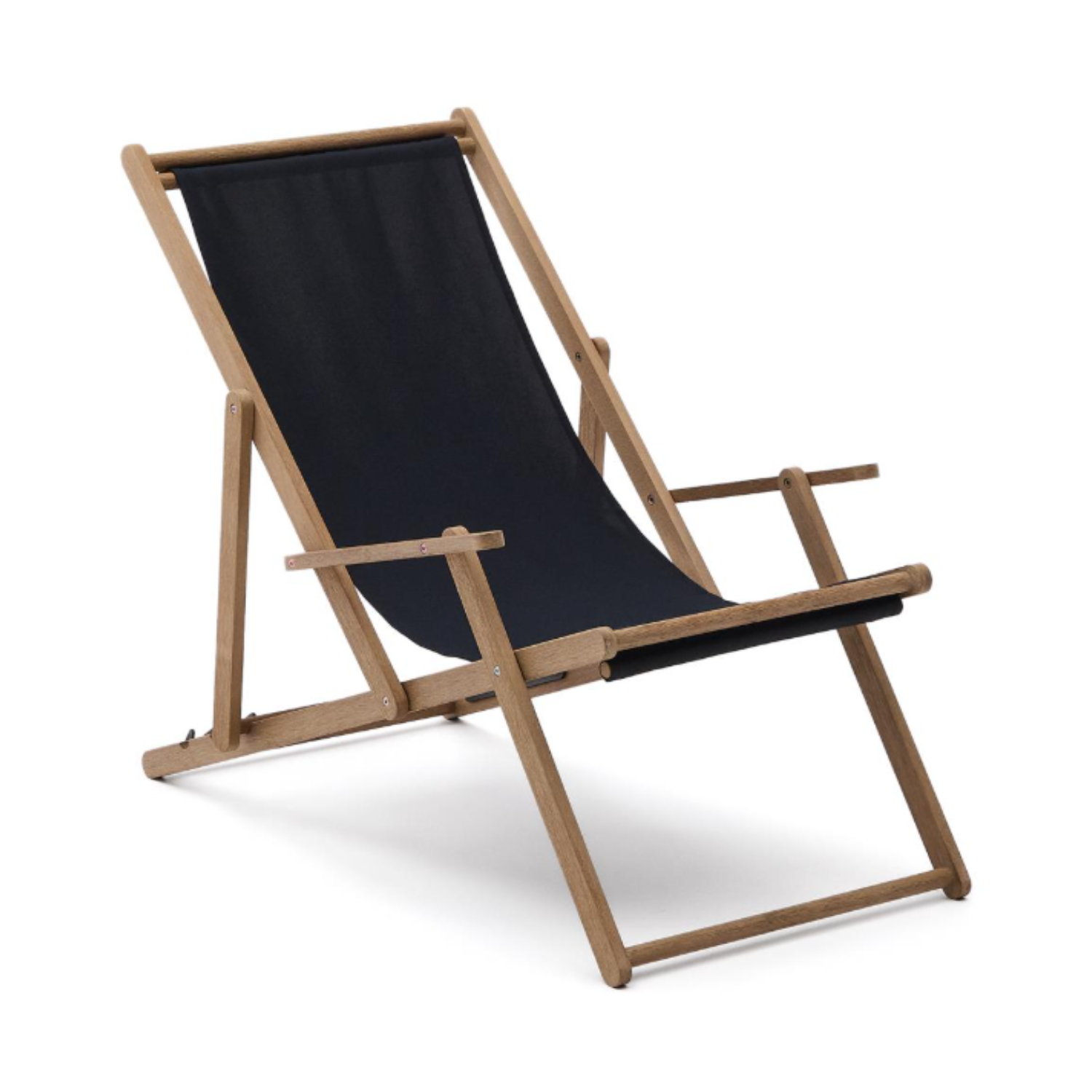 Vilara Black Deckchair mit Akazienbasis