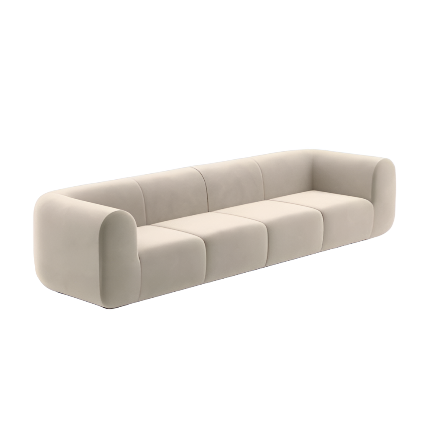 4-Personen-Sofa, gepolsterter praller